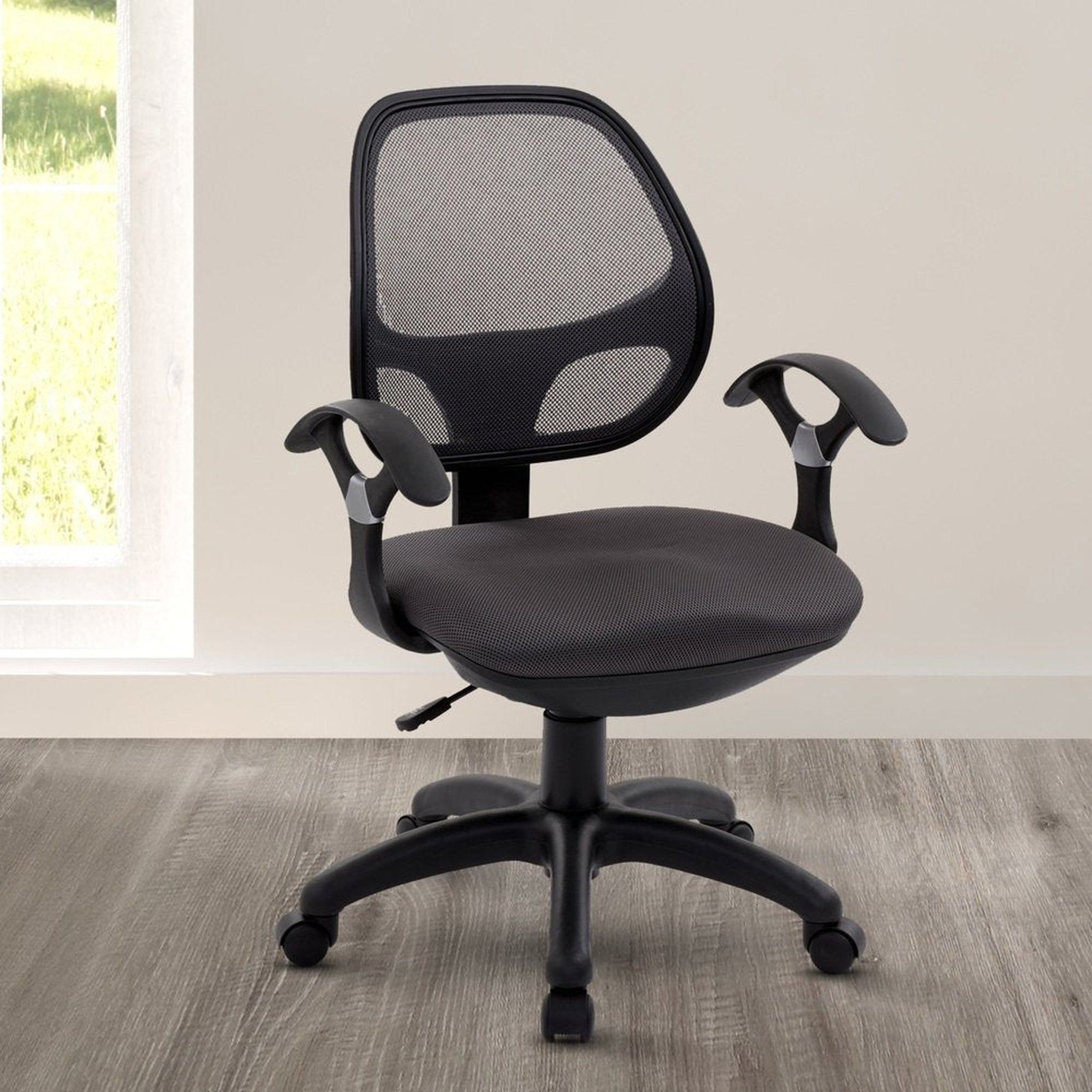 Techni Mobili Midback Mesh Task Office Chair, Black Techni Mobili Chairs