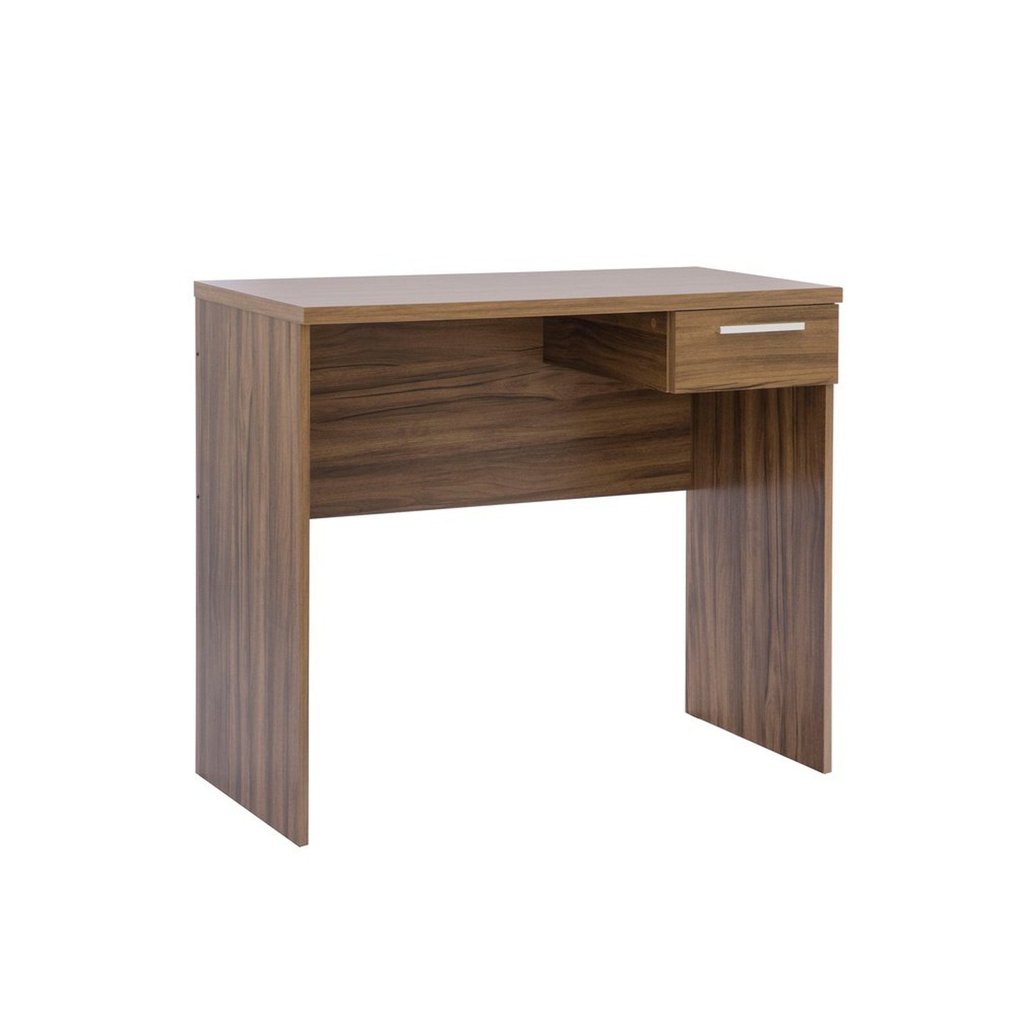 Techni Mobili Modern Computer Writing Desk with Drawer, Walnut Techni Mobili