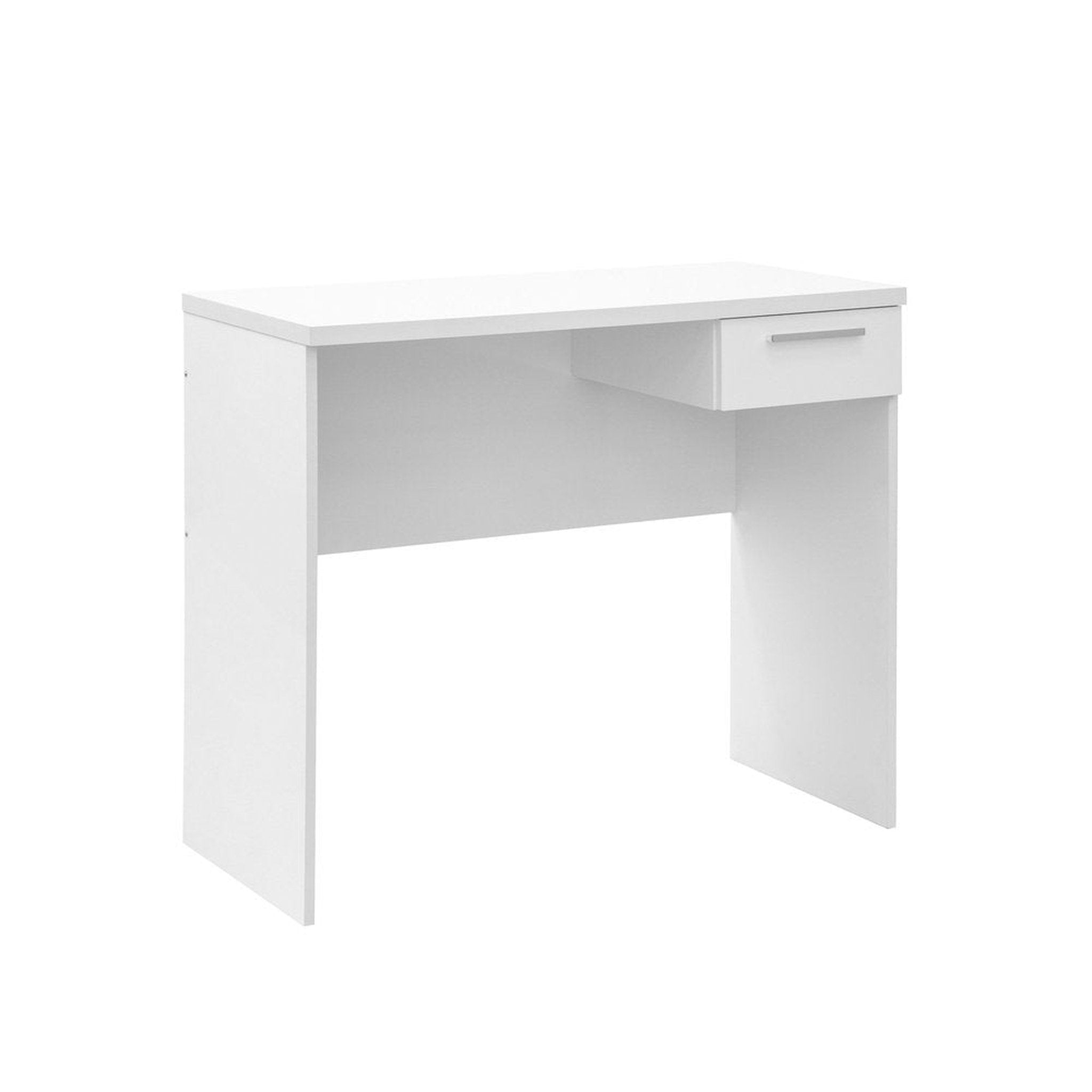 Techni Mobili Modern Computer Writing Desk with Drawer, White Techni Mobili