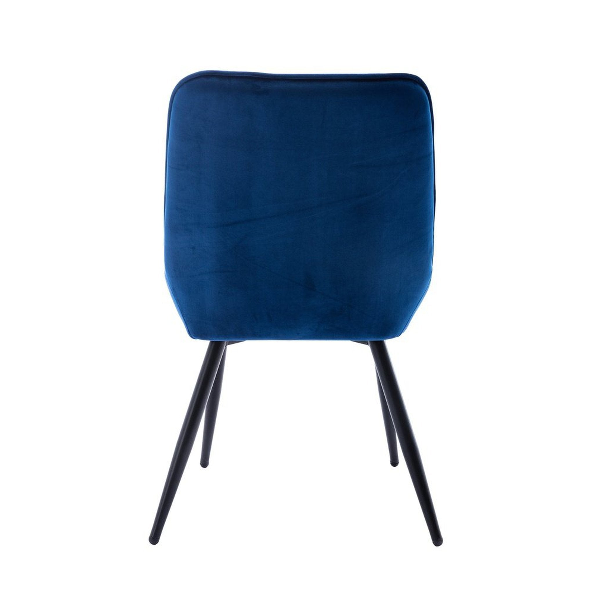 Techni Mobili Modern Contemporary Blue Velvet Chairs Set of 2 Techni Mobili Chairs