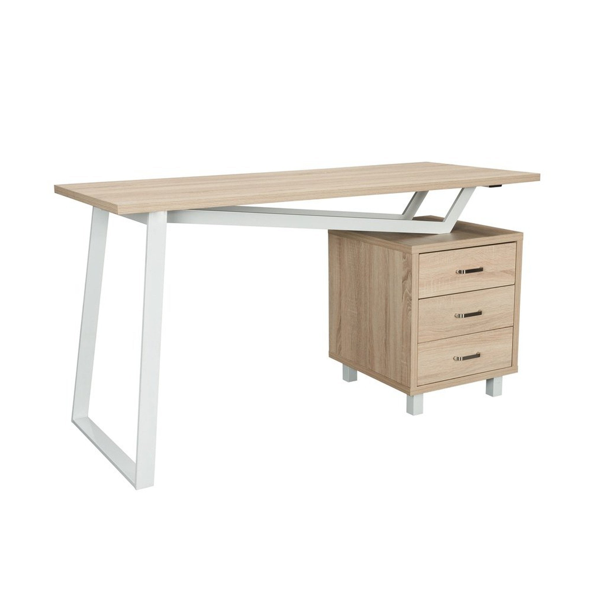 Techni Mobili Modern Design Computer Desk with Storage, Sand Techni Mobili