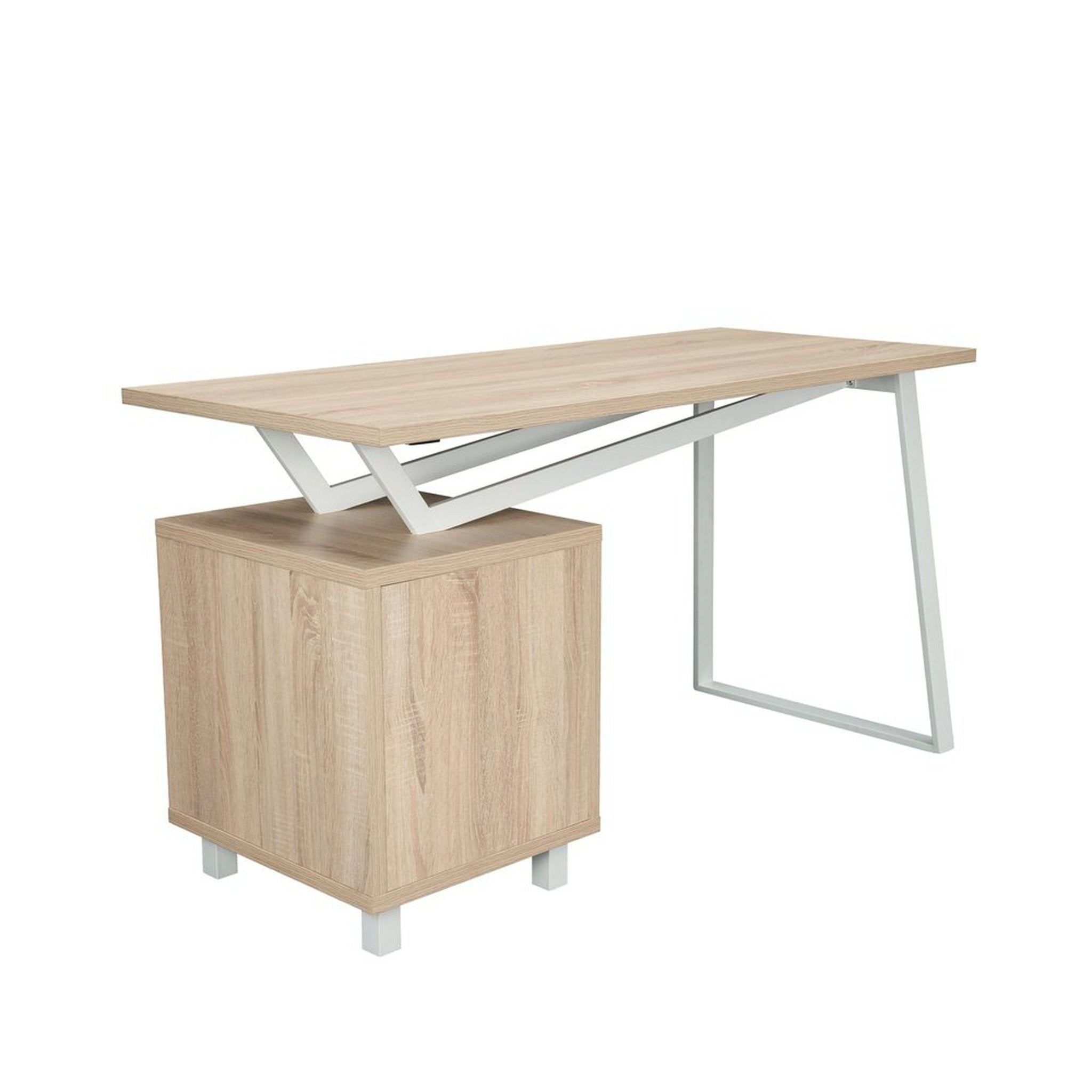 Techni Mobili Modern Design Computer Desk with Storage, Sand Techni Mobili