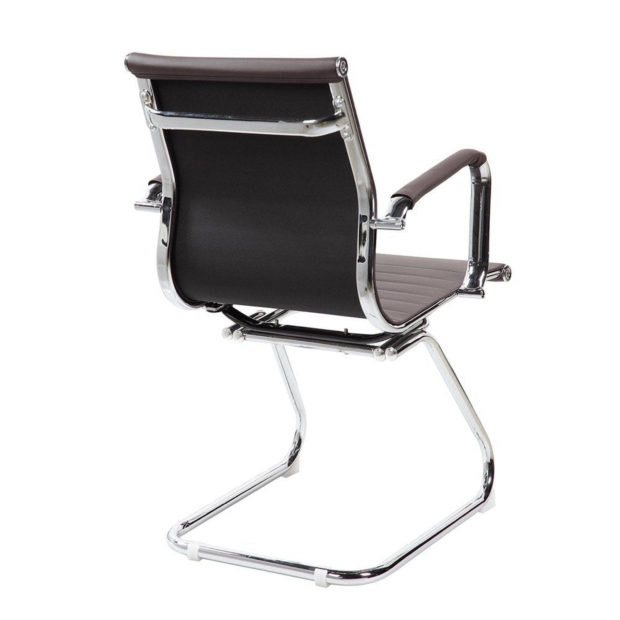 Techni Mobili Modern Medium Back Executive Office Chair, Chocolate Techni Mobili Chairs