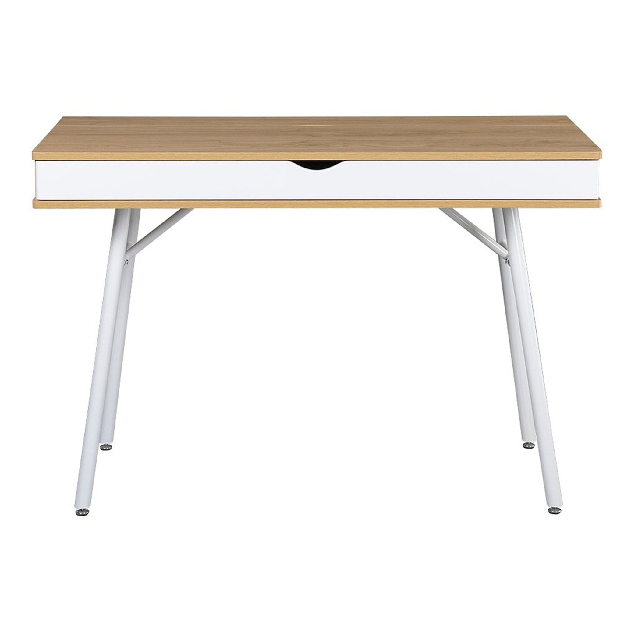 Techni Mobili Modern Multi Storage Computer Desk with Storage, Pine Techni Mobili