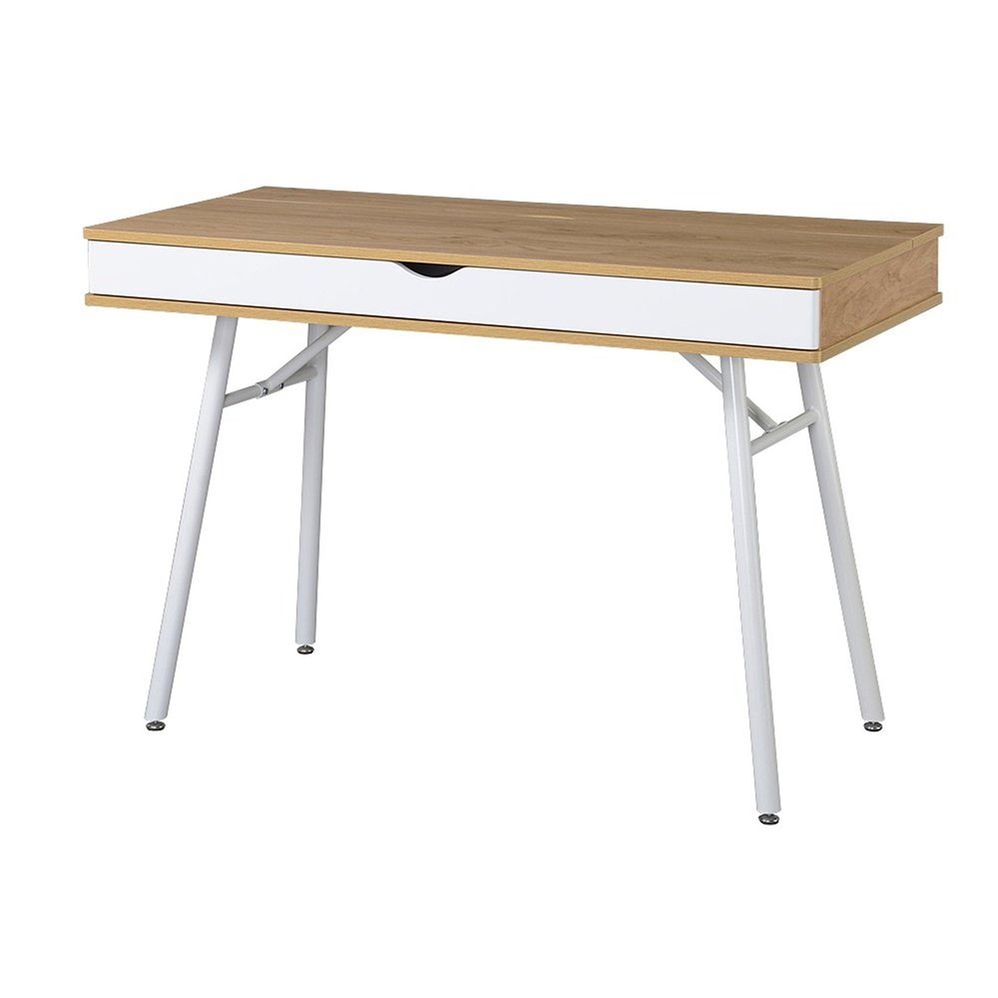 Techni Mobili Modern Multi Storage Computer Desk with Storage, Pine Techni Mobili
