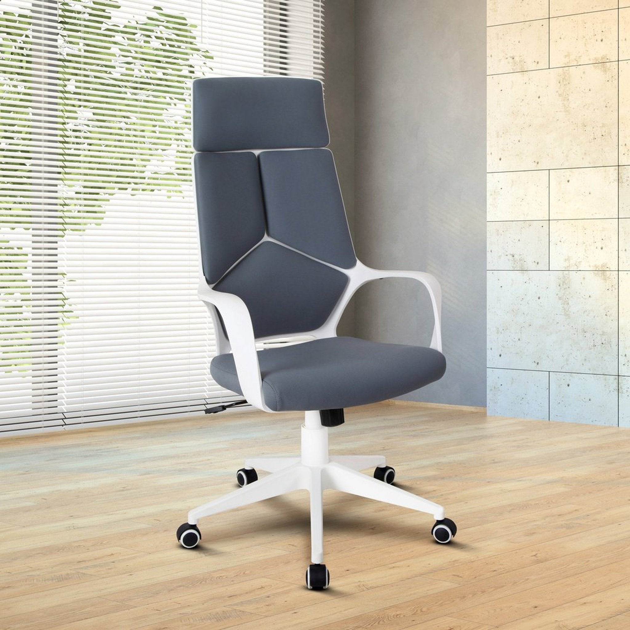 Techni Mobili Modern Studio Office Chair, Grey/White Techni Mobili Chairs