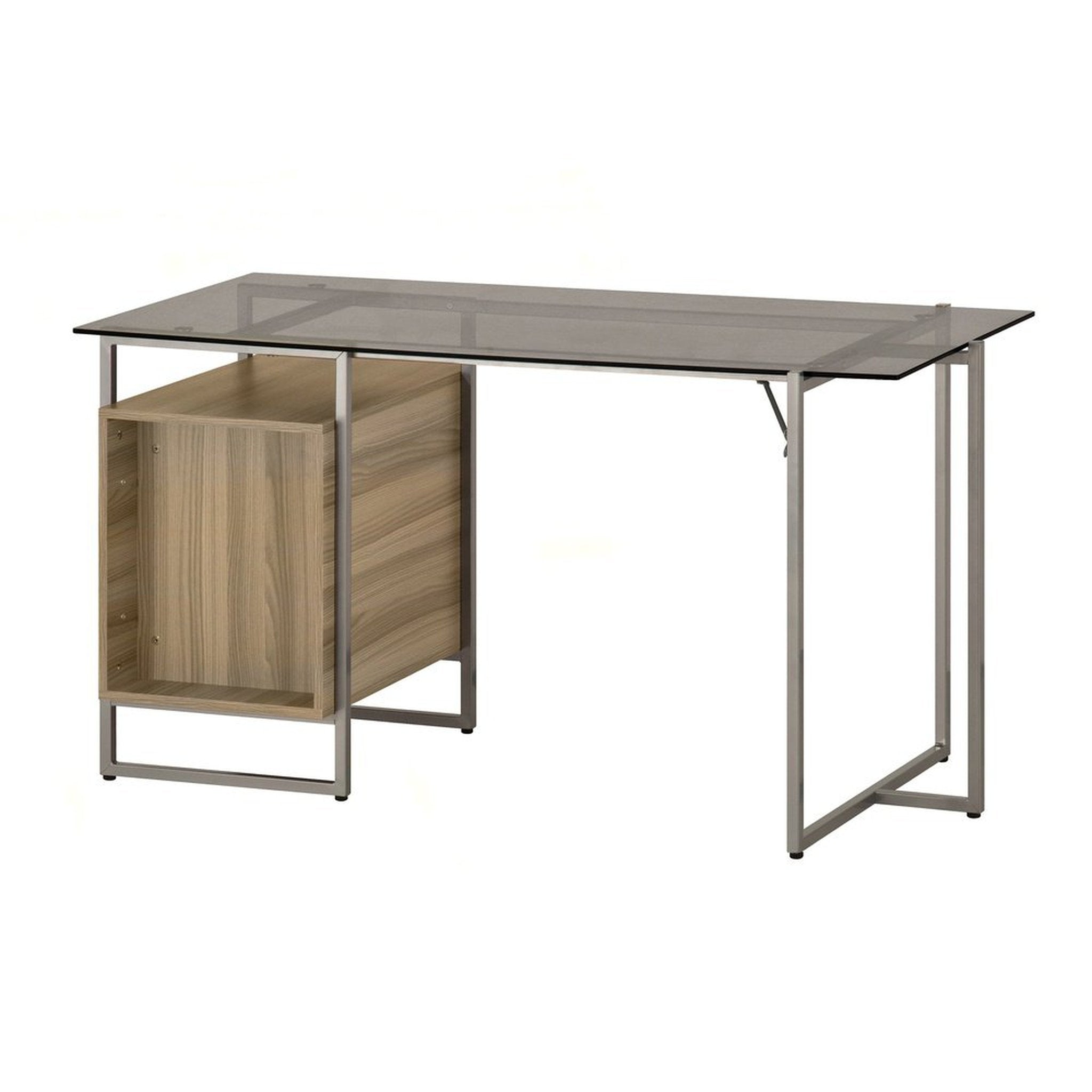 Techni Mobili Oak Computer Desk with Storage Techni Mobili Desks