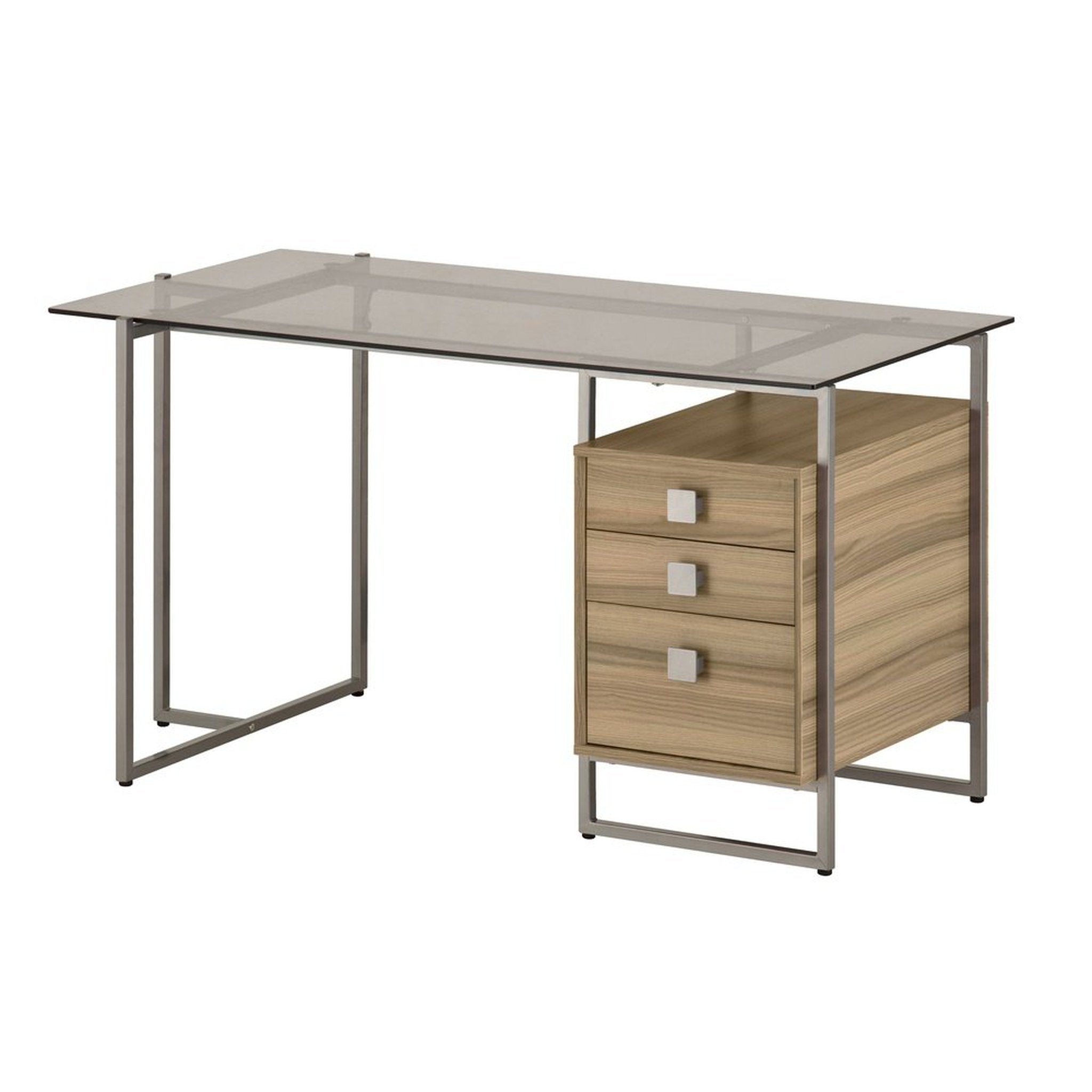 Techni Mobili Oak Computer Desk with Storage Techni Mobili Desks