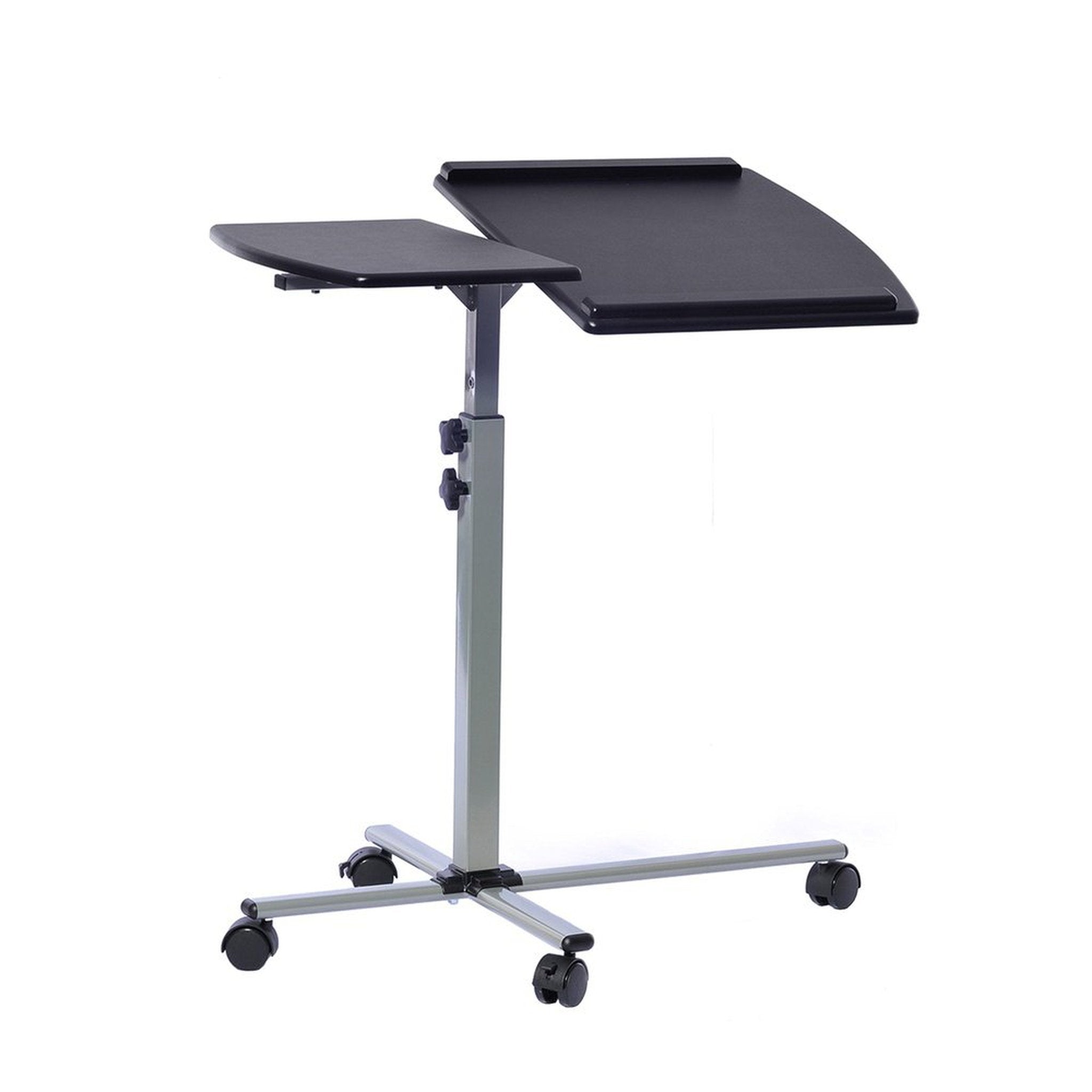 Techni Mobili Rolling Adjustable Laptop Cart, Graphite Techni Mobili Desks