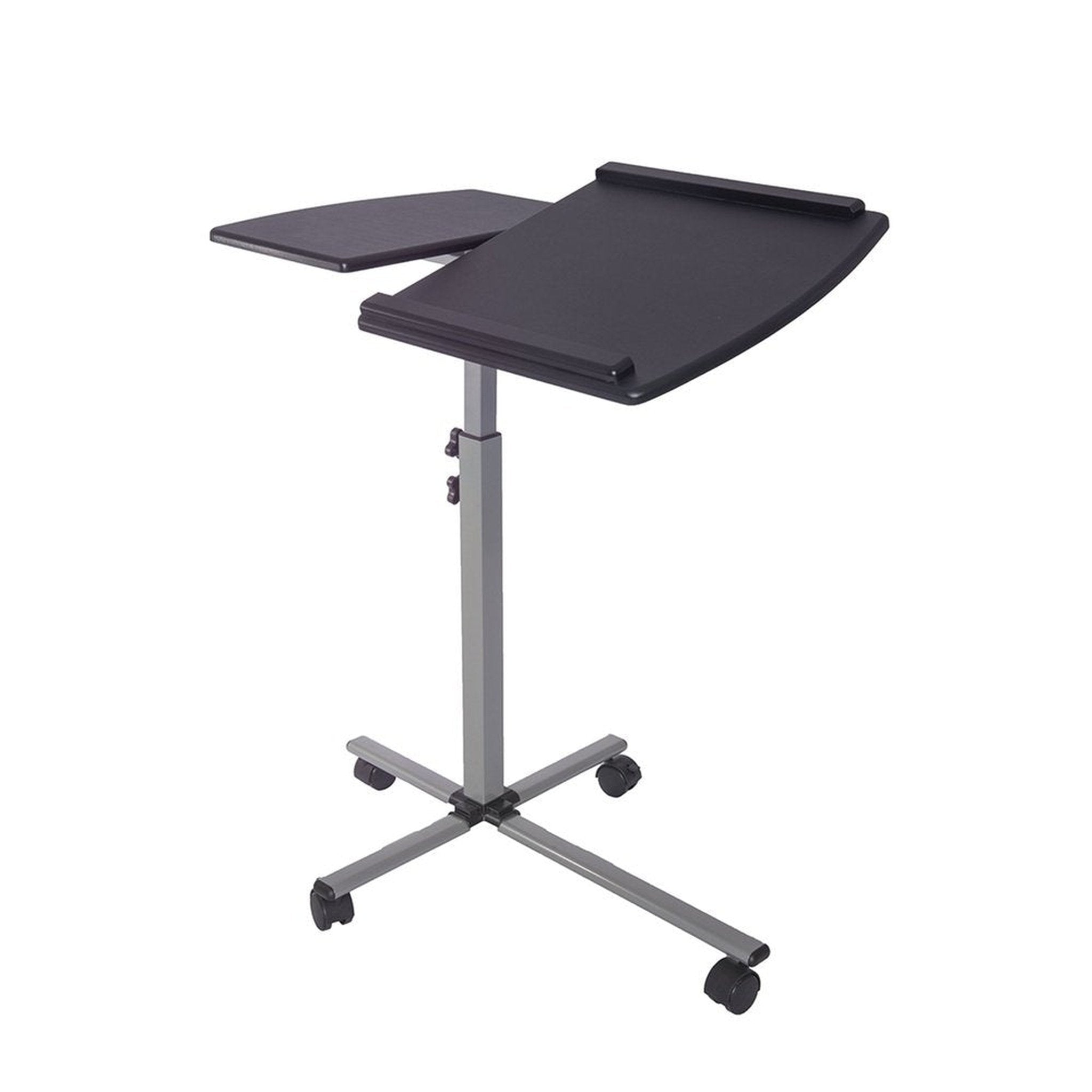 Techni Mobili Rolling Adjustable Laptop Cart, Graphite Techni Mobili Desks
