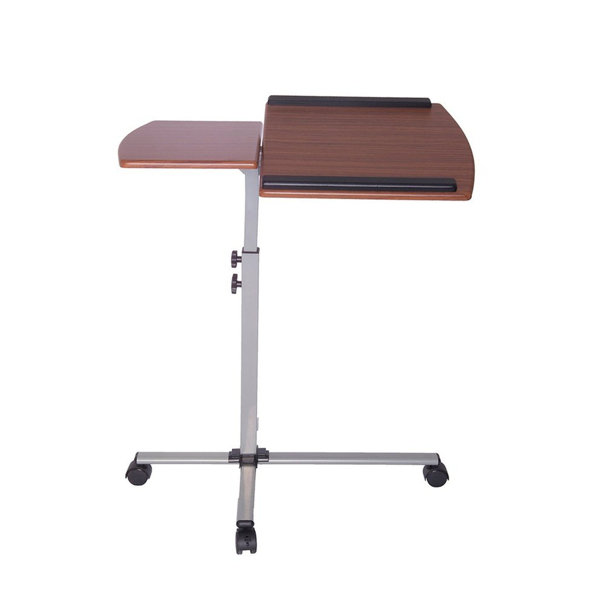 Techni Mobili Rolling Adjustable Laptop Cart, Mahogany Techni Mobili Desks