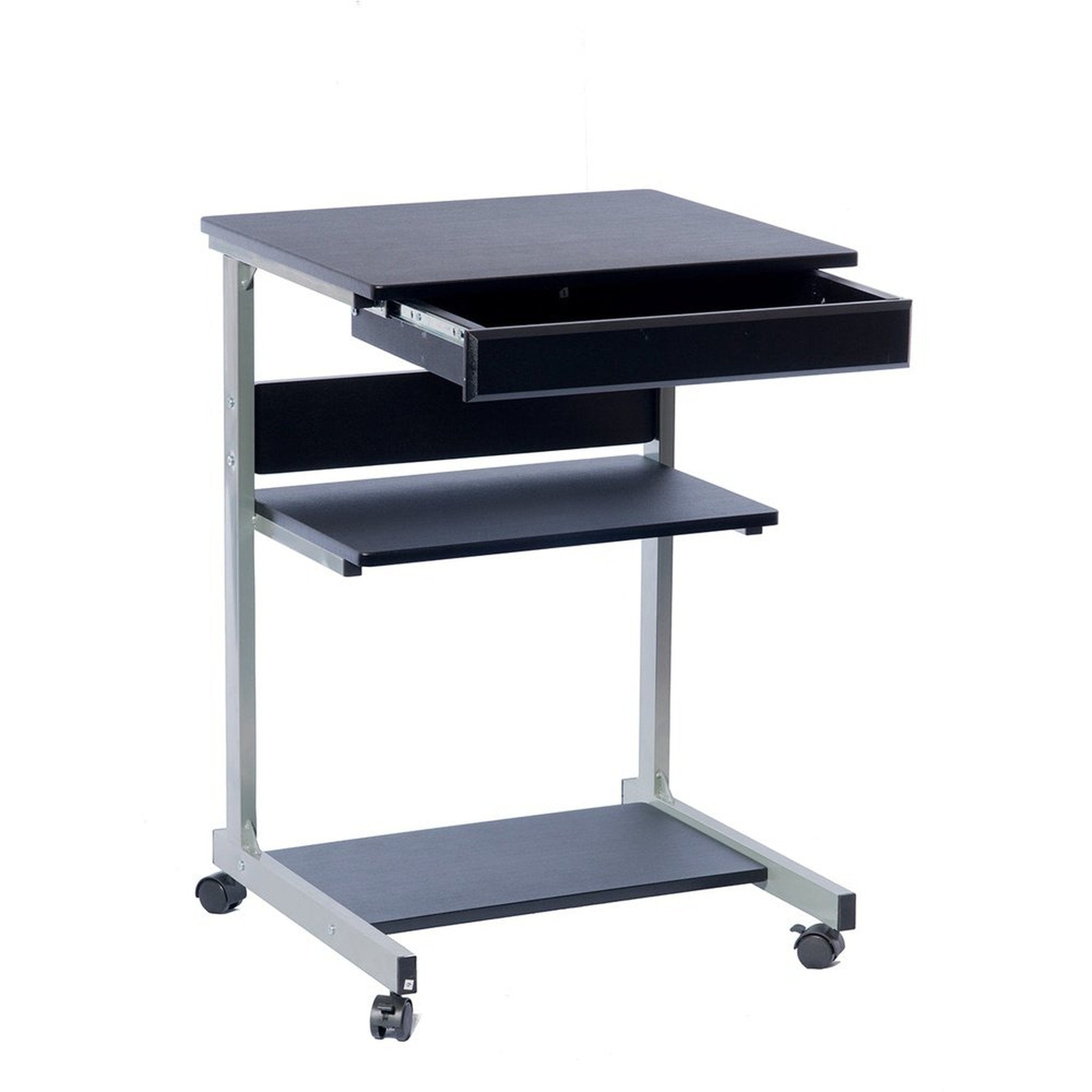 Techni Mobili Rolling Laptop Cart with Storage, Graphite Techni Mobili Desks