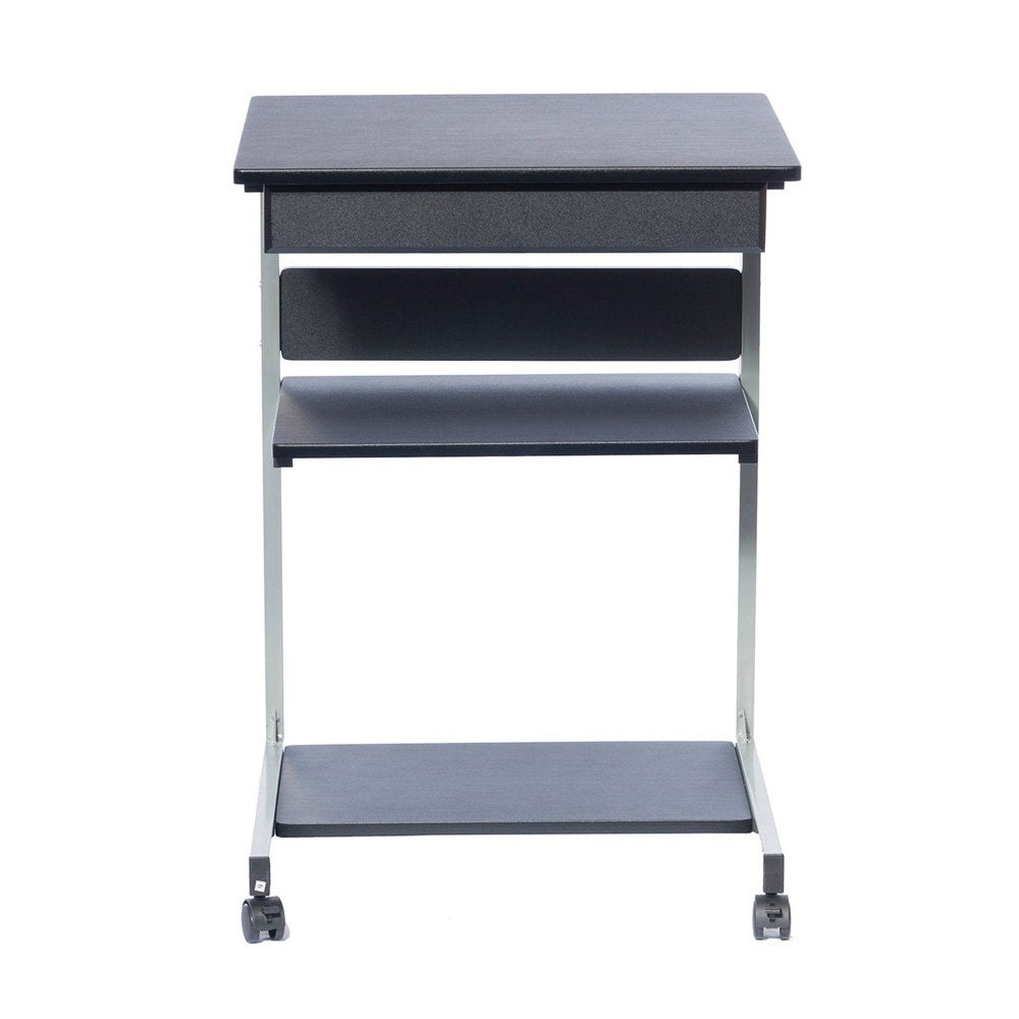 Techni Mobili Rolling Laptop Cart with Storage, Graphite Techni Mobili Desks