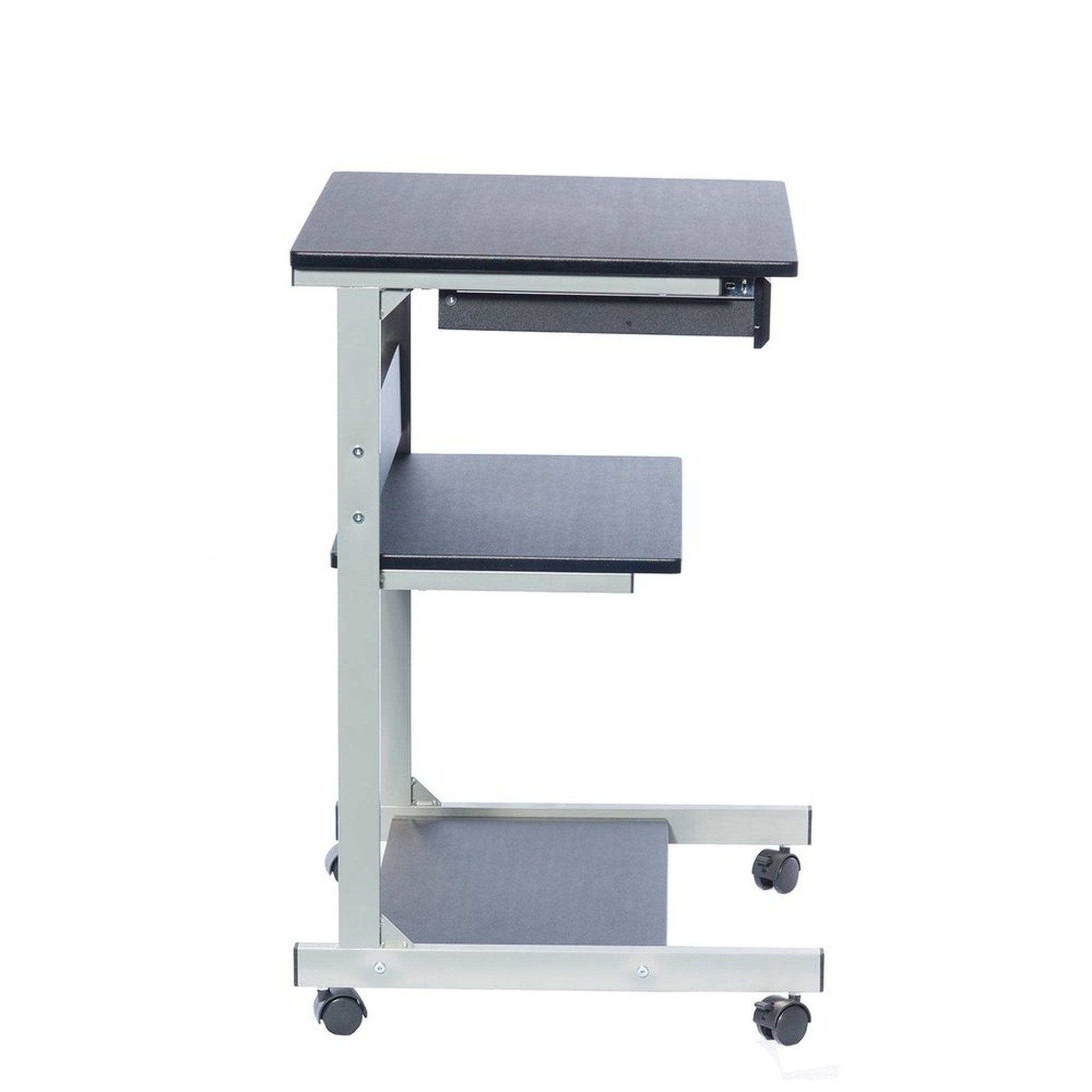 Techni Mobili Rolling Laptop Cart with Storage, Graphite Techni Mobili Desks