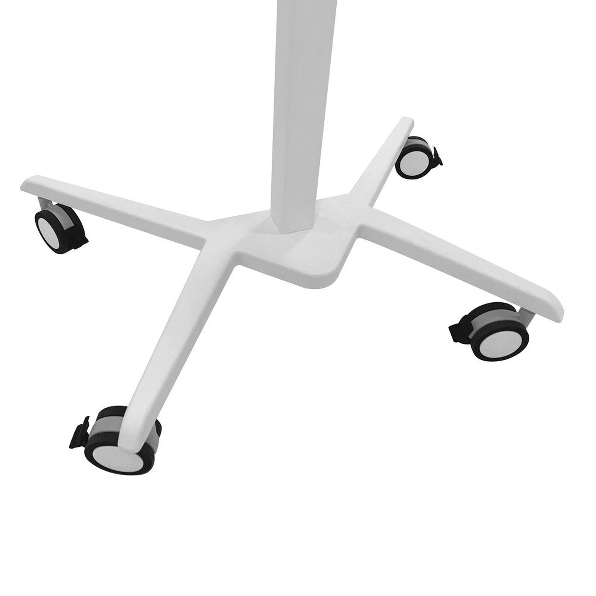 Techni Mobili White Sit to Stand Mobile Laptop Computer Stand with Height Adjustable and Tiltable Tabletop Techni Mobili