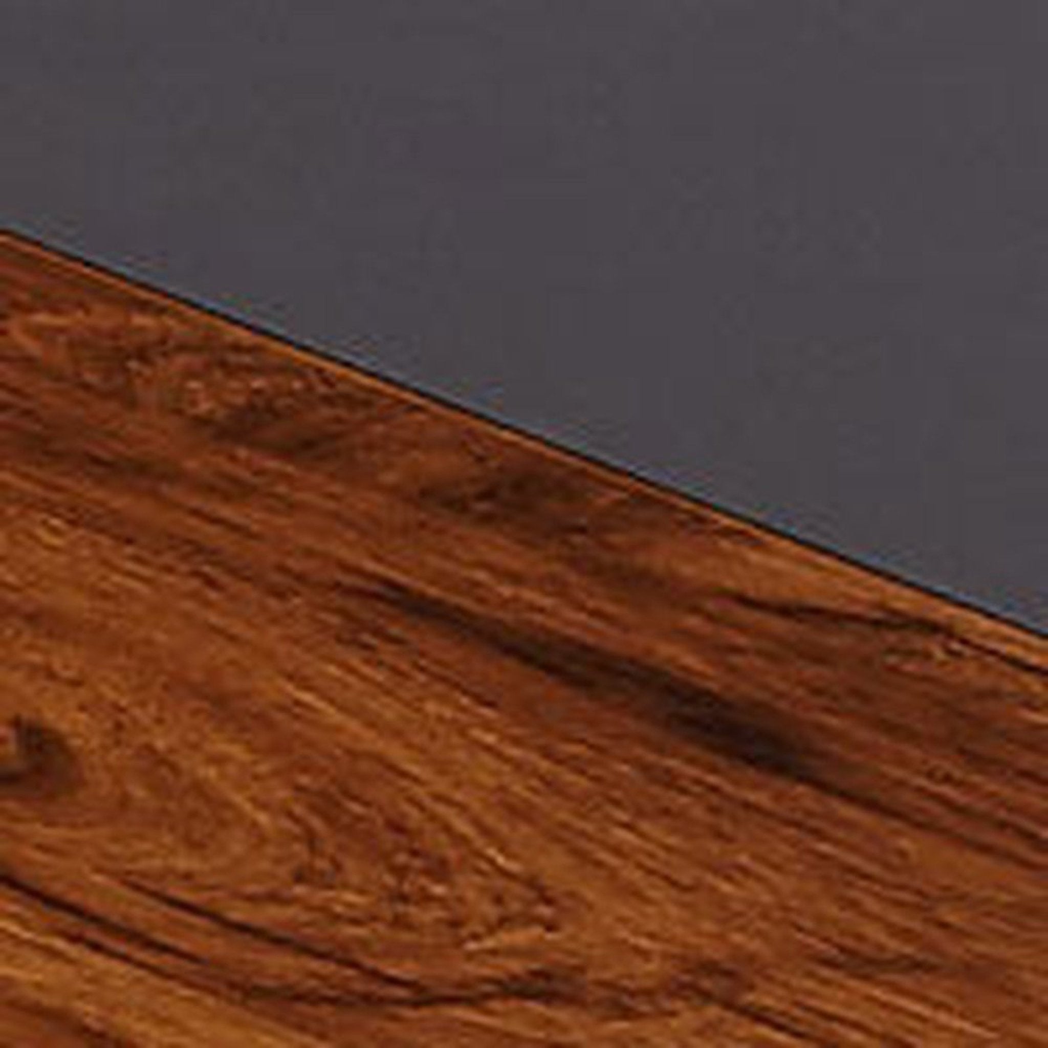 Techni Mobili Writing Desk - Dual Side & Pull-Out Front Drawer - Coated Grey Steel Frame - Mahogany Techni Mobili