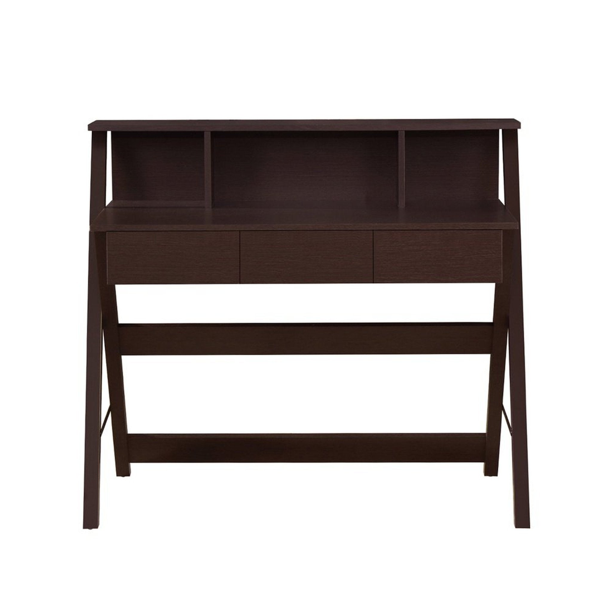 Techni Mobili Writing Desk with Storage, Wenge Techni Mobili