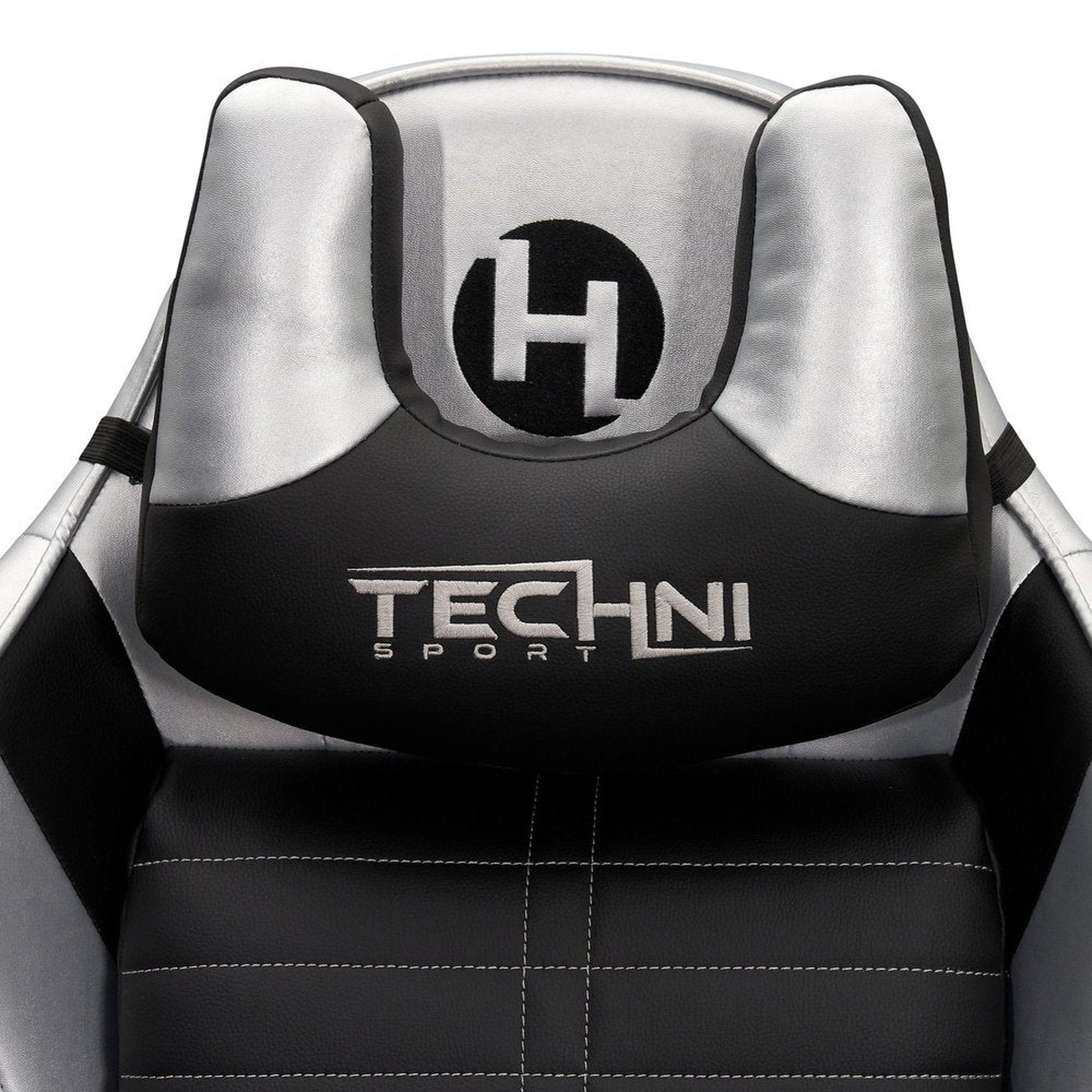 Techni Sport Ergonomic Racing Style Gaming Chair - Silver Techni Sport Gaming Chairs