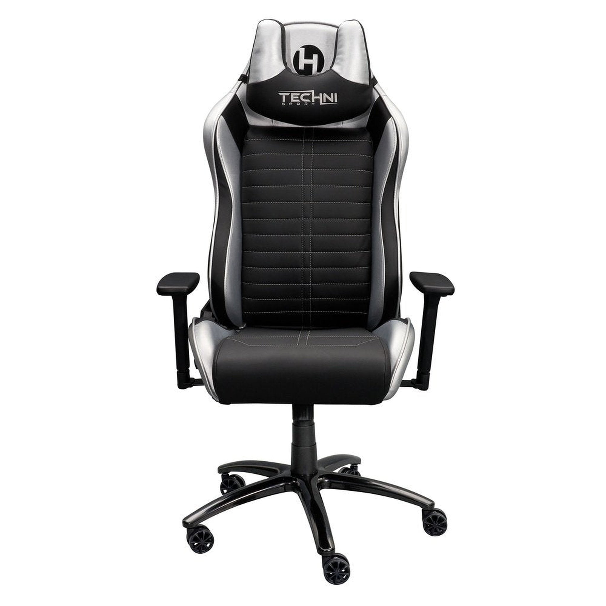 Techni Sport Ergonomic Racing Style Gaming Chair - Silver Techni Sport Gaming Chairs