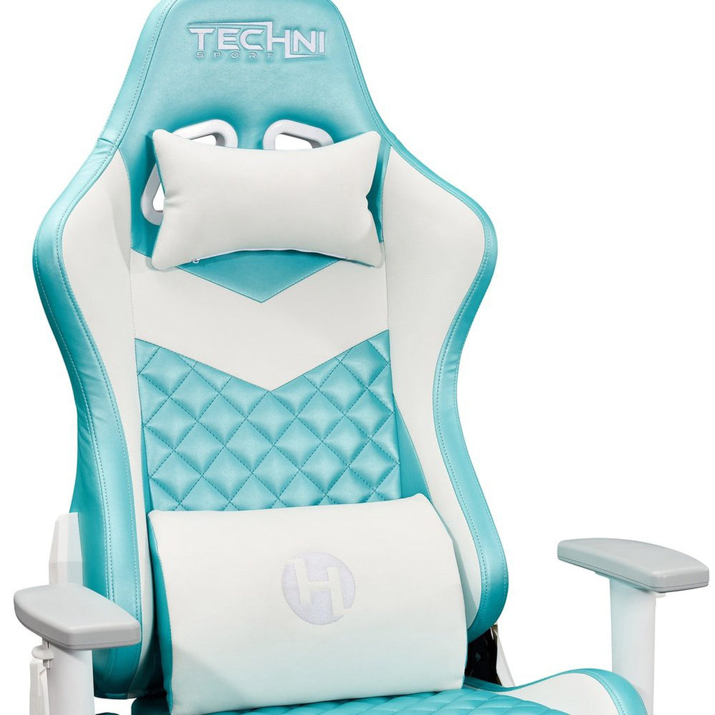 Techni Sport TS63C Aqua LUXX Series Gaming Chair High Back Ergonomic Techni Sport Gaming Chairs