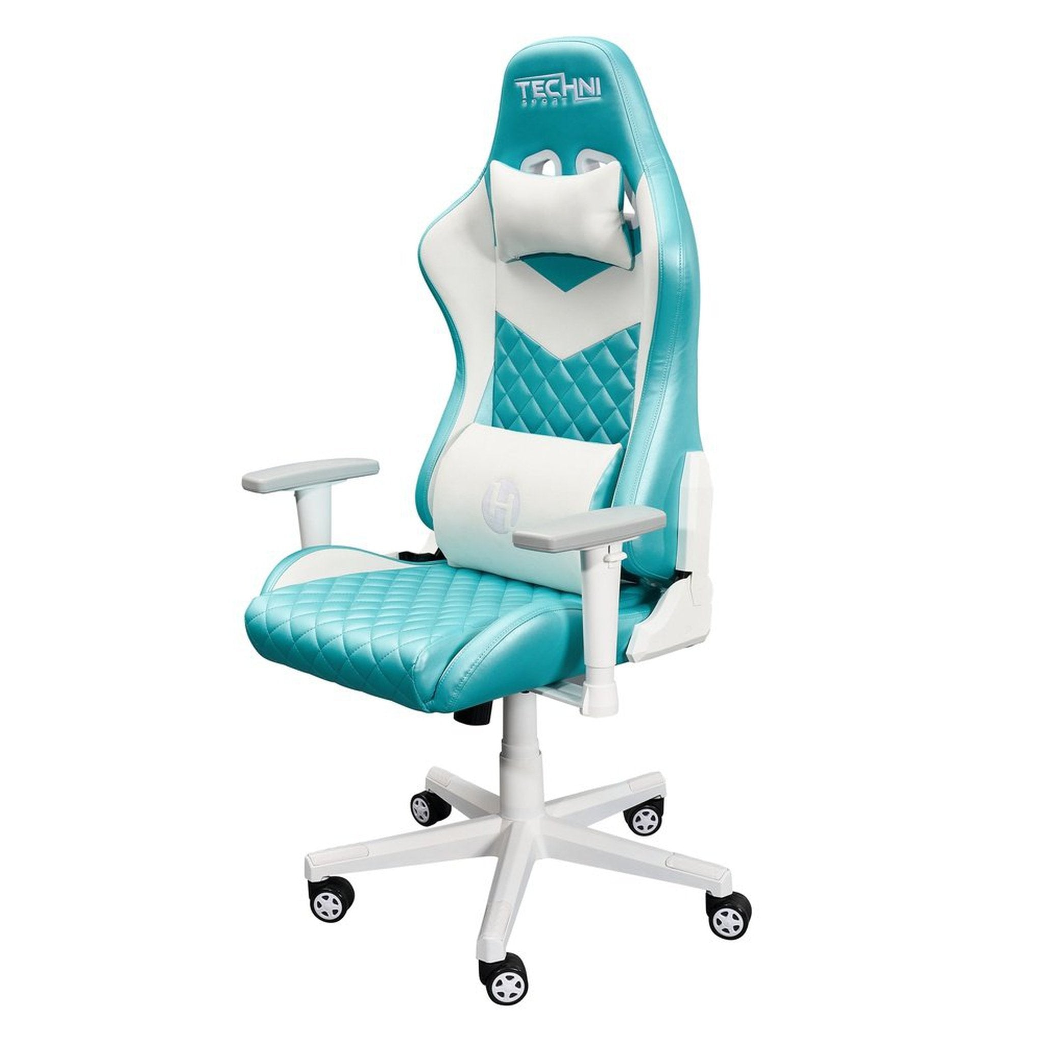 Techni Sport TS63C Aqua LUXX Series Gaming Chair High Back Ergonomic Techni Sport Gaming Chairs