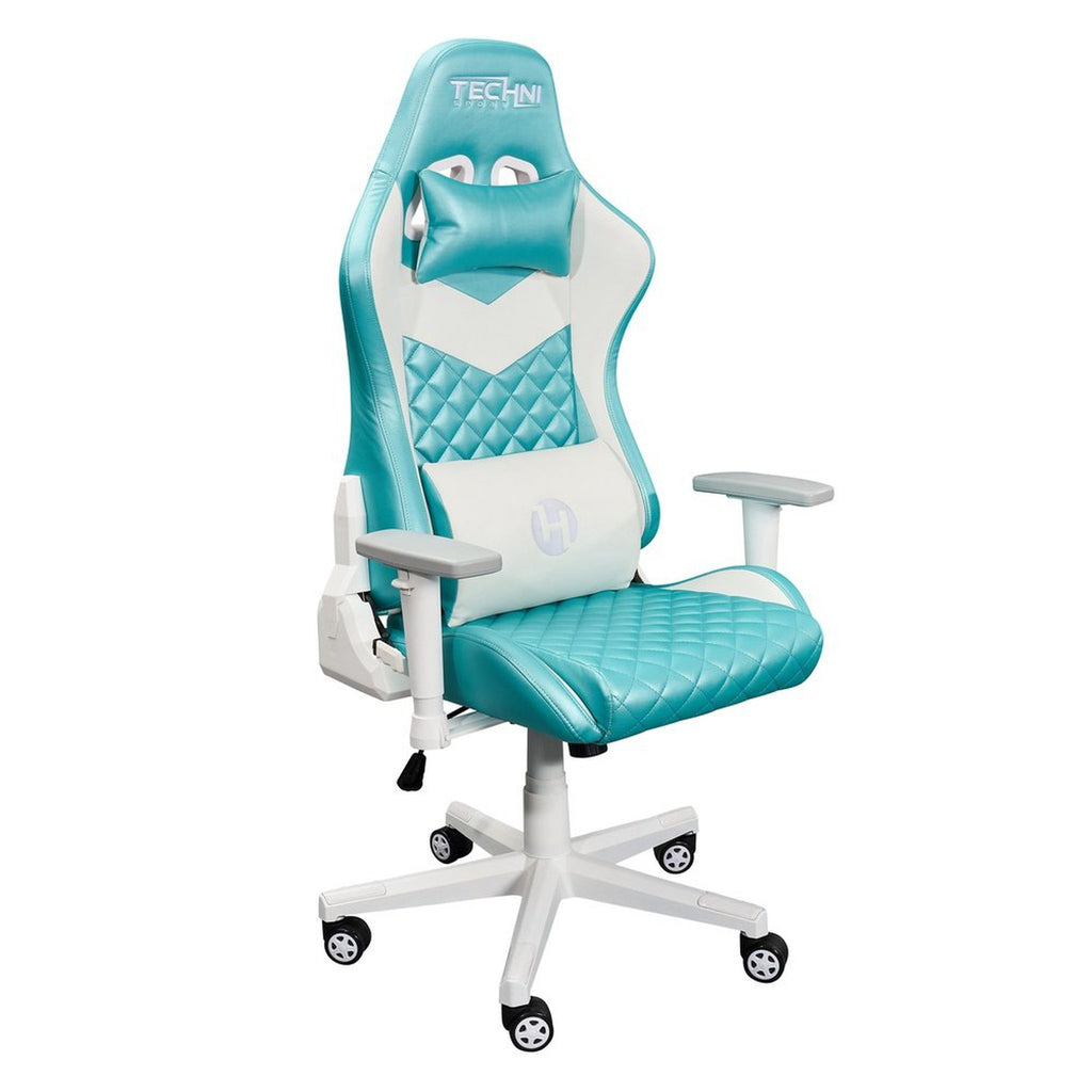 Techni Sport TS63C Aqua LUXX Series Gaming Chair High Back Ergonomic Techni Sport Gaming Chairs