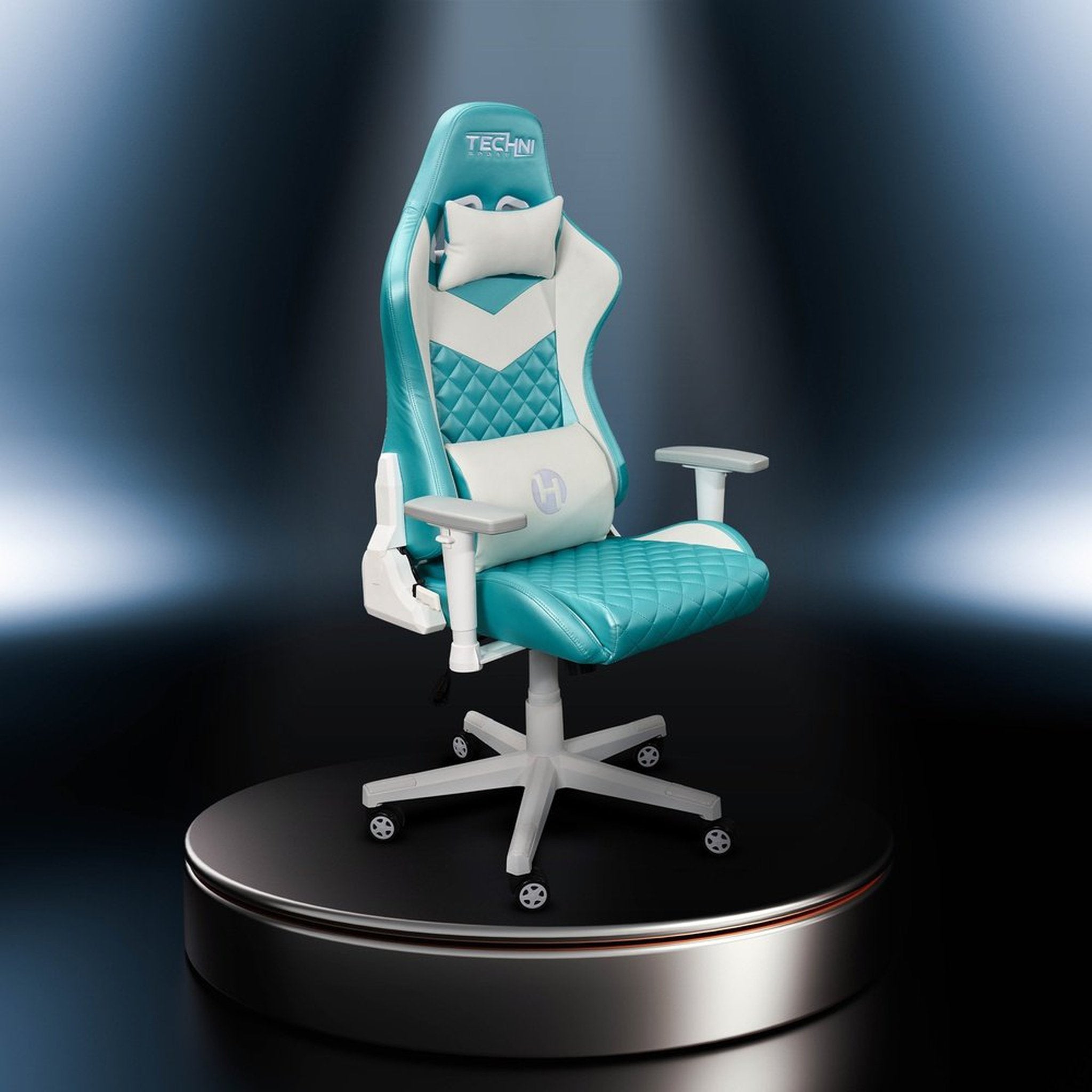 Techni Sport TS63C Aqua LUXX Series Gaming Chair High Back Ergonomic Techni Sport Gaming Chairs