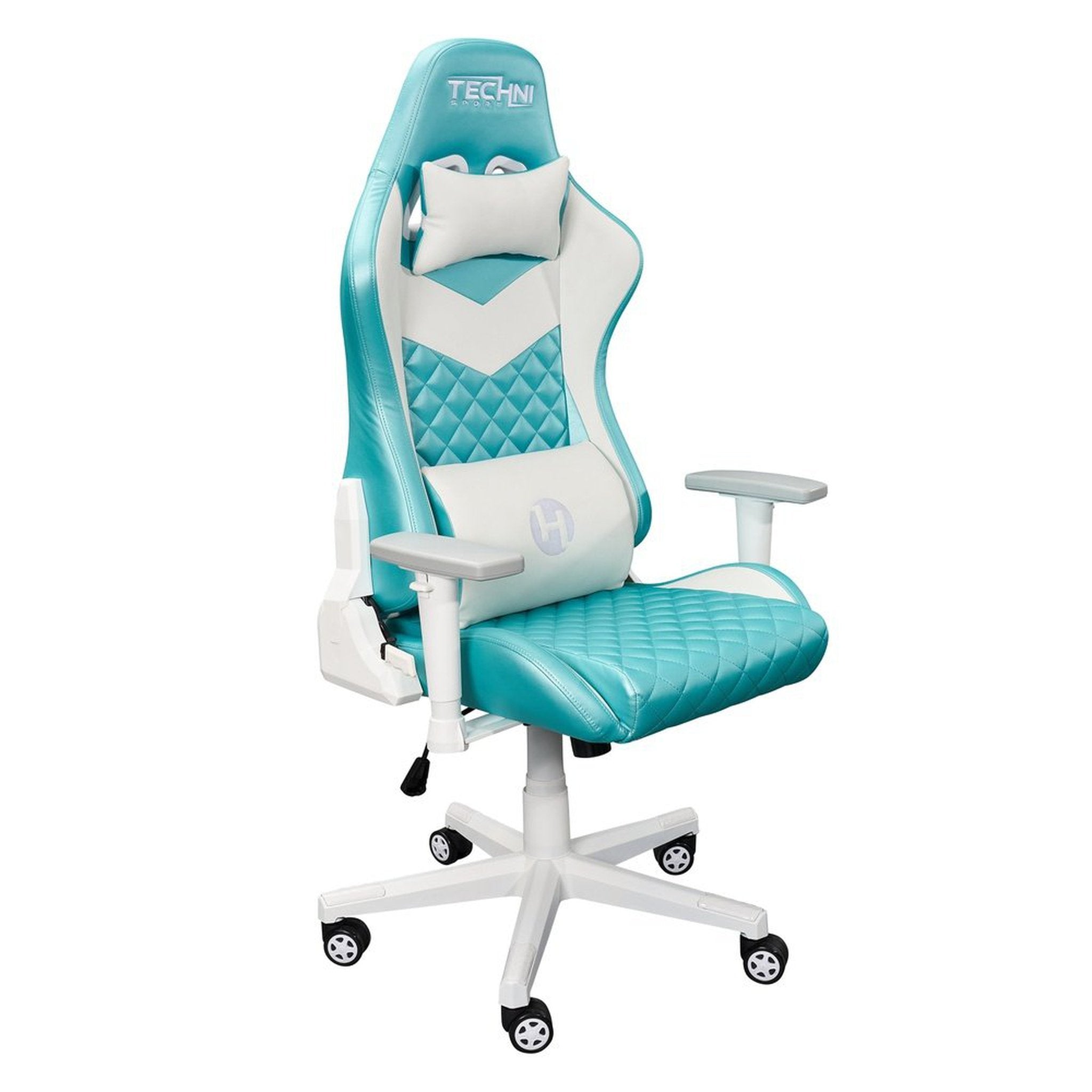 Techni Sport TS63C Aqua LUXX Series Gaming Chair High Back Ergonomic Techni Sport Gaming Chairs