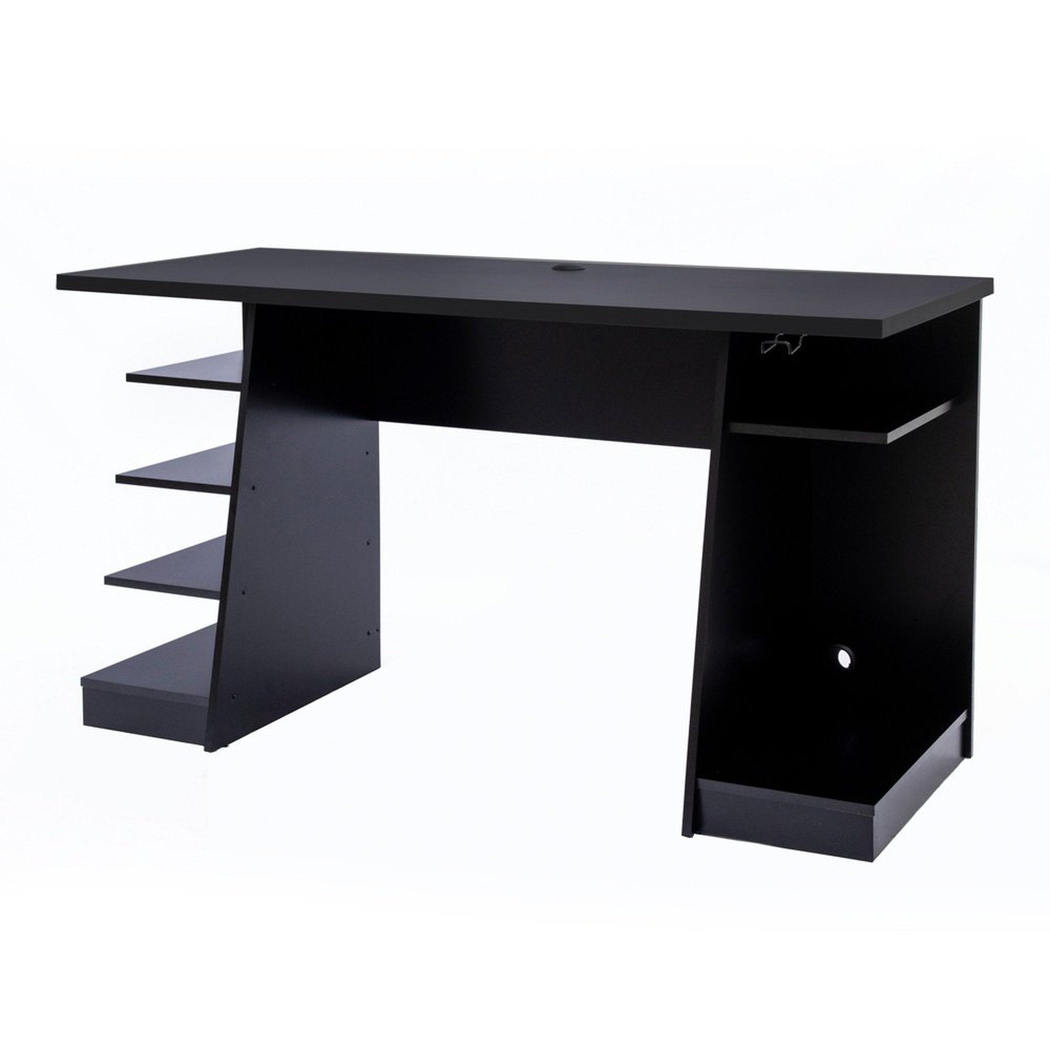 Techni Sport Jango Gaming Desk with Storage, Black Techni Sport Gaming Desk