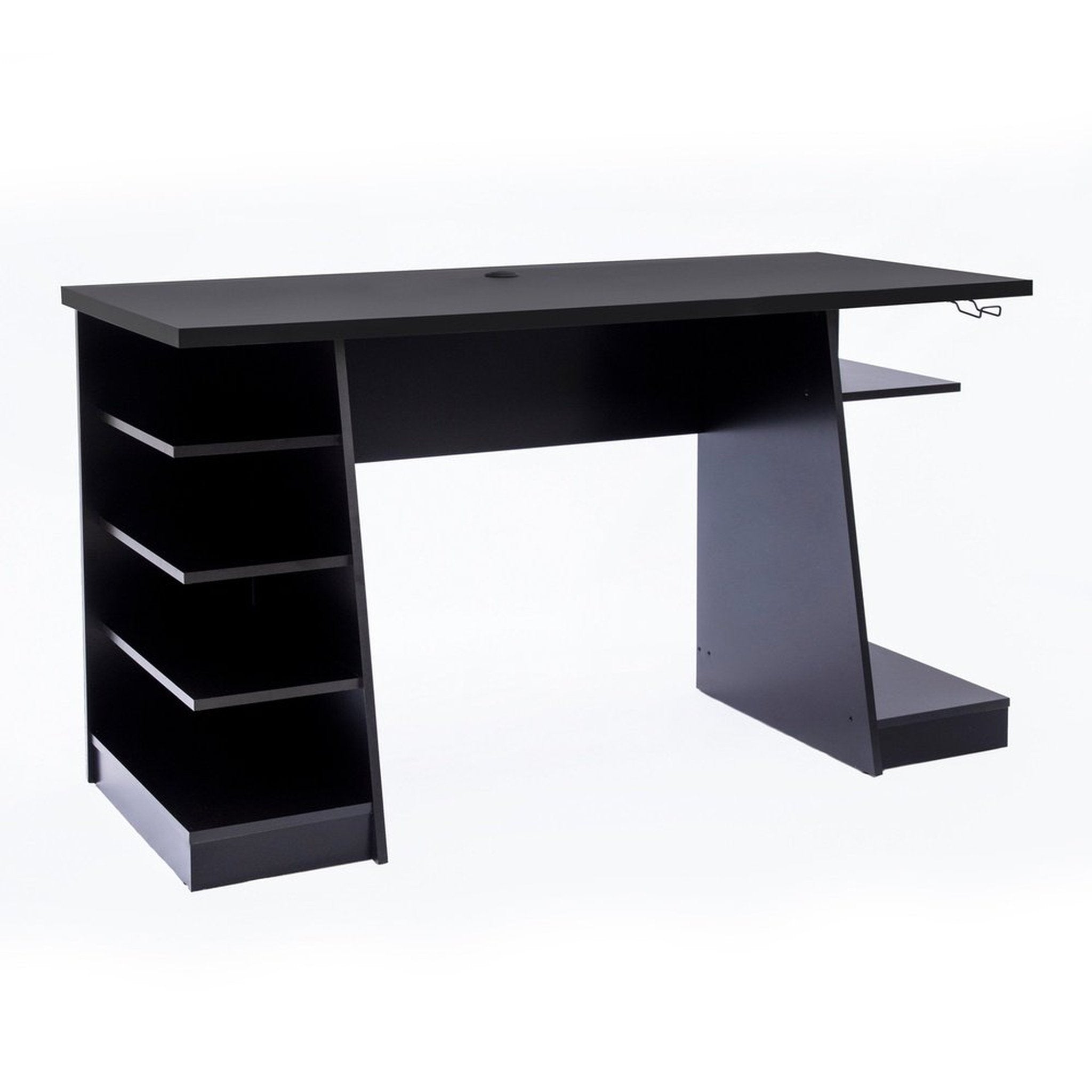 Techni Sport Jango Gaming Desk with Storage, Black Techni Sport Gaming Desk