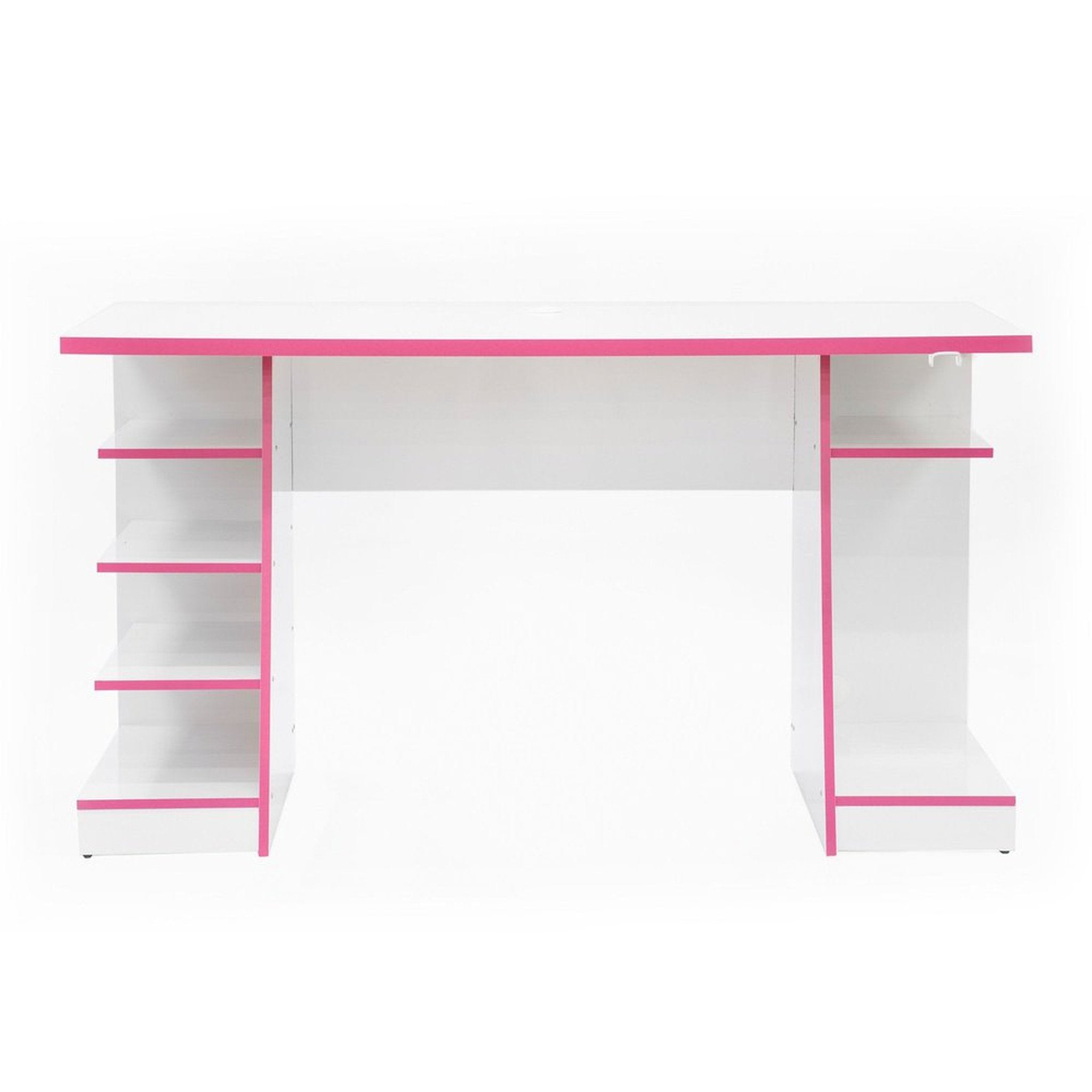 Techni Sport Jango Gaming Desk with Storage, White Techni Sport Gaming Desk