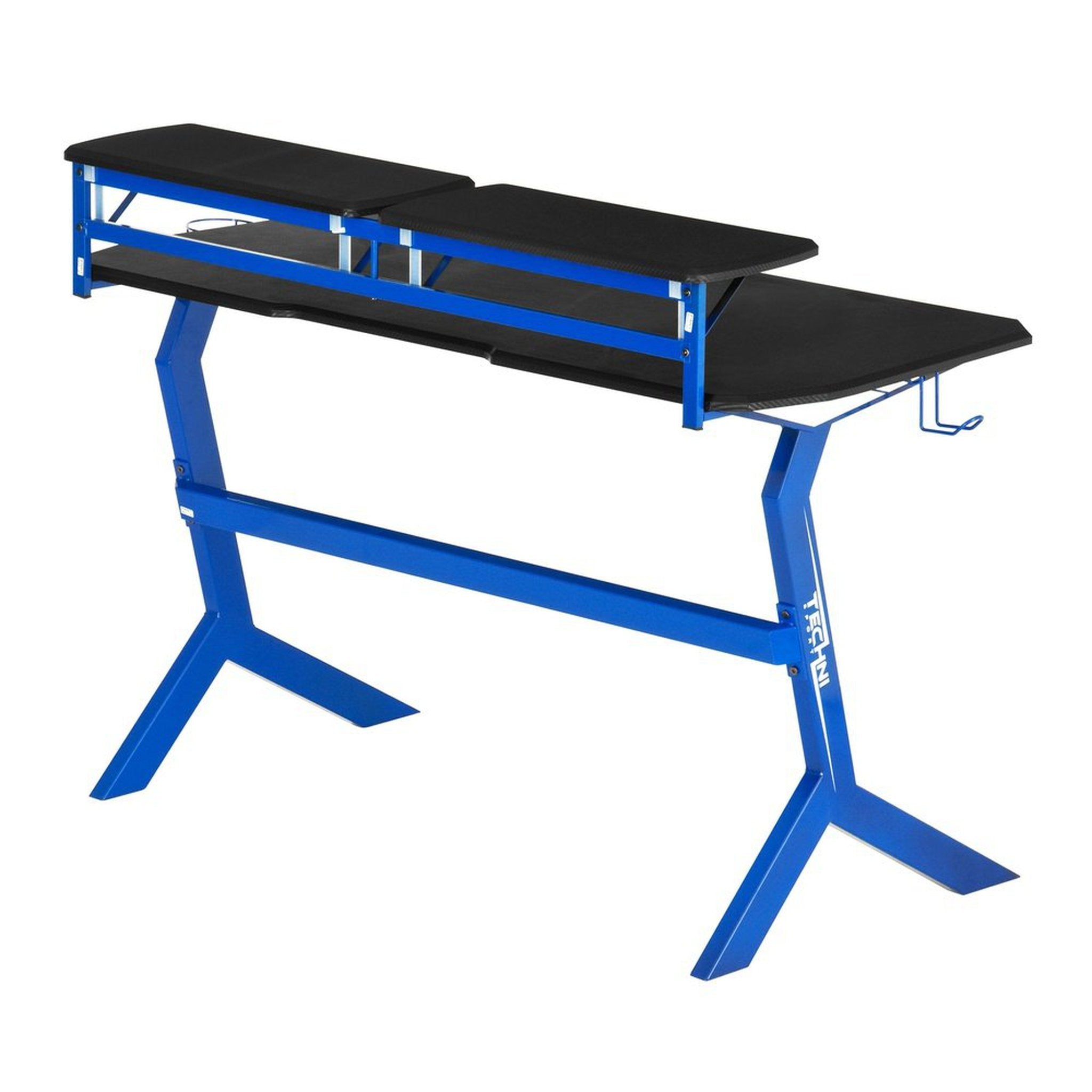 Techni Sport Blue Stryker Gaming Desk, Blue Techni Sport Gaming Desk