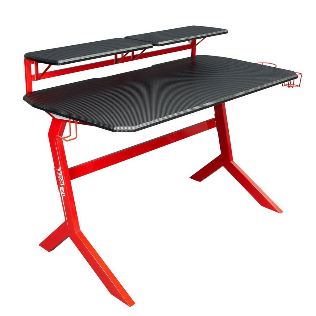 Techni Sport Red Stryker Gaming Desk, Red Techni Sport Gaming Desk