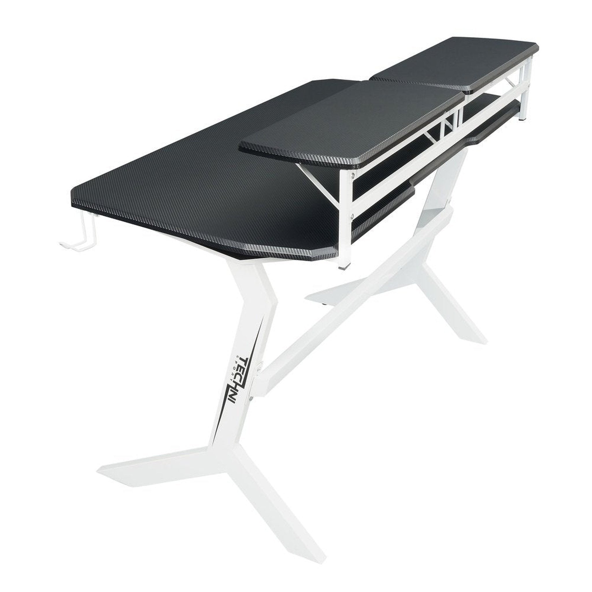 Techni Sport White Stryker Gaming Desk, White Techni Sport Gaming Desk