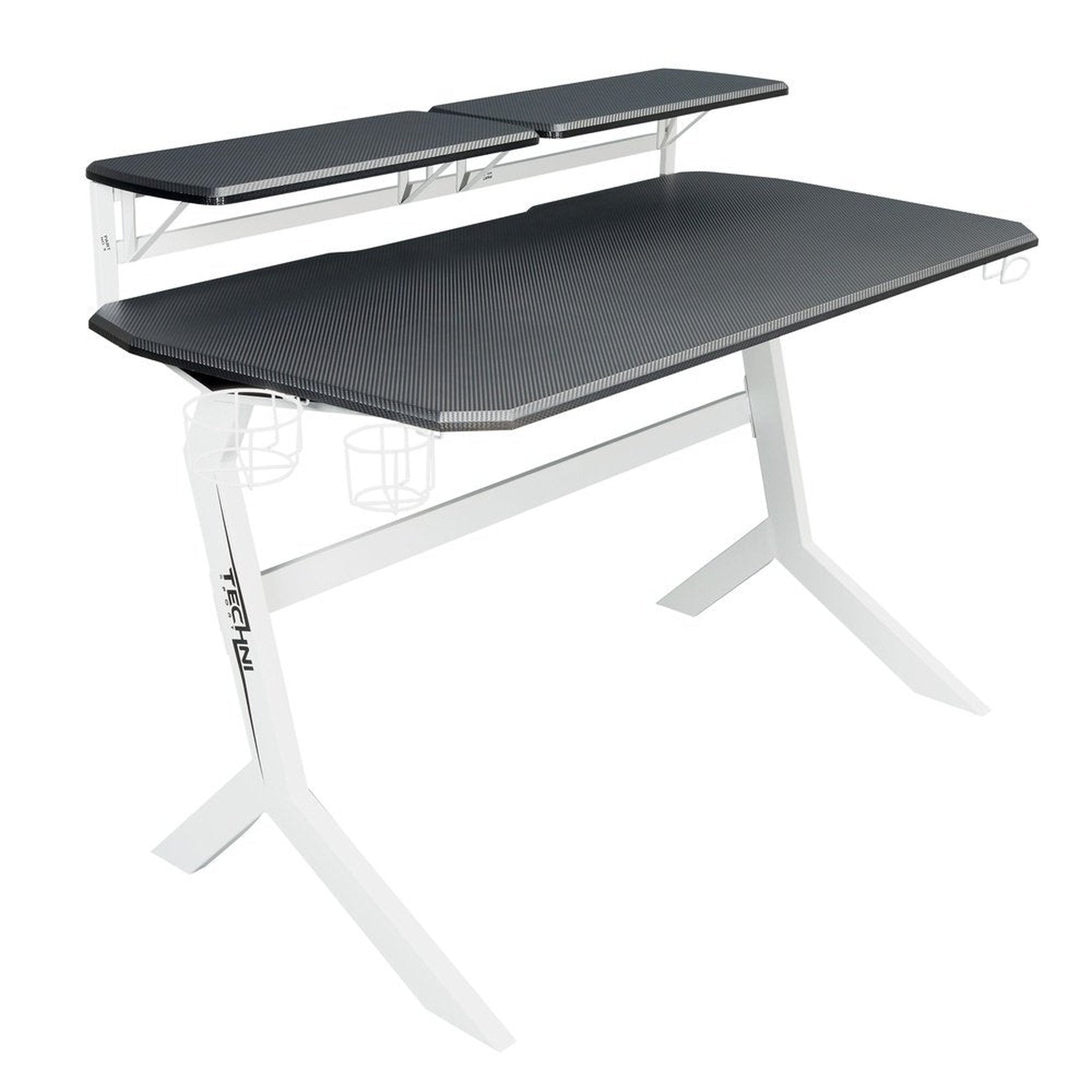 Techni Sport White Stryker Gaming Desk, White Techni Sport Gaming Desk
