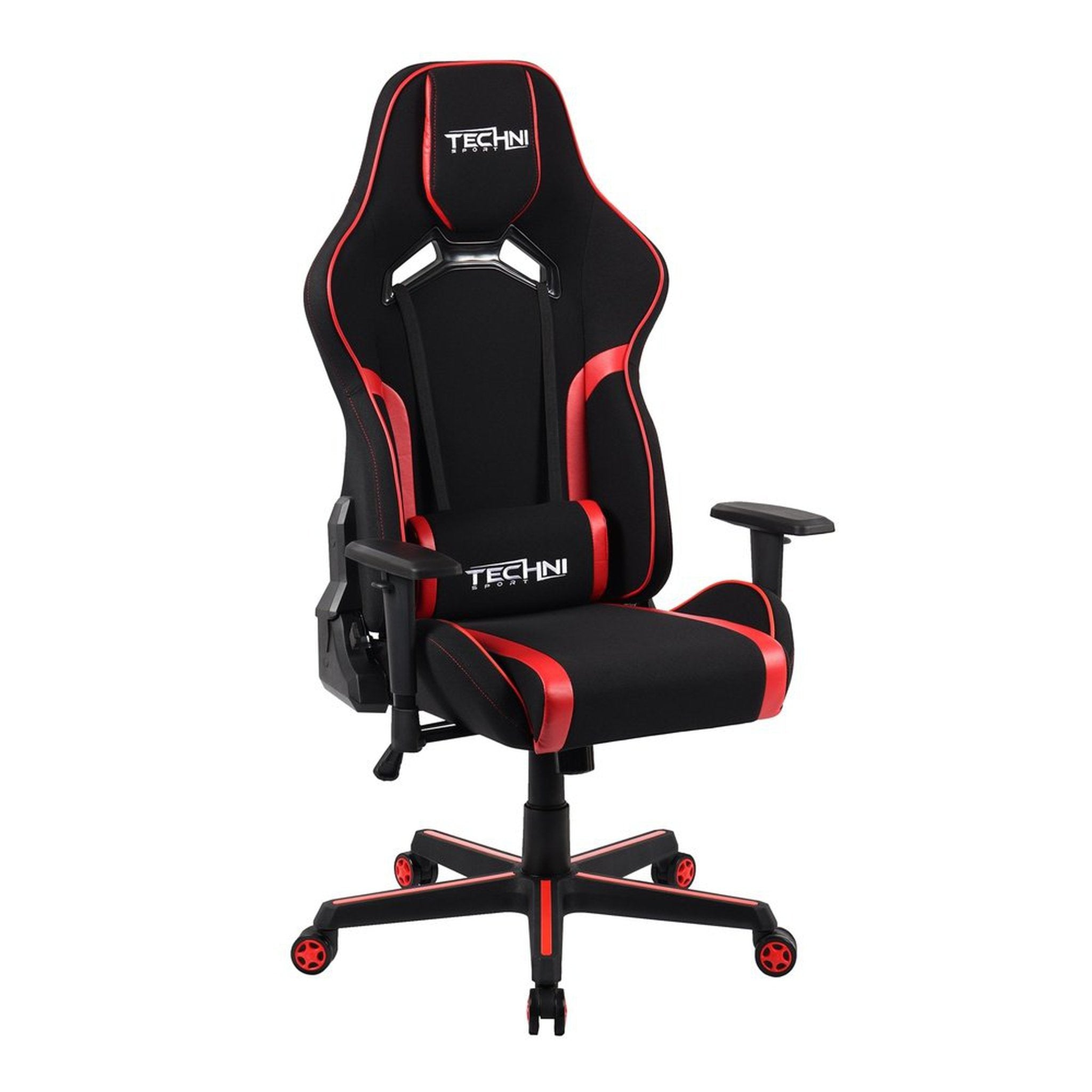 Techni Sport TSF-71 Fabric and PU Office-PC Gaming Chair,Red Techni Sport Gaming Chairs