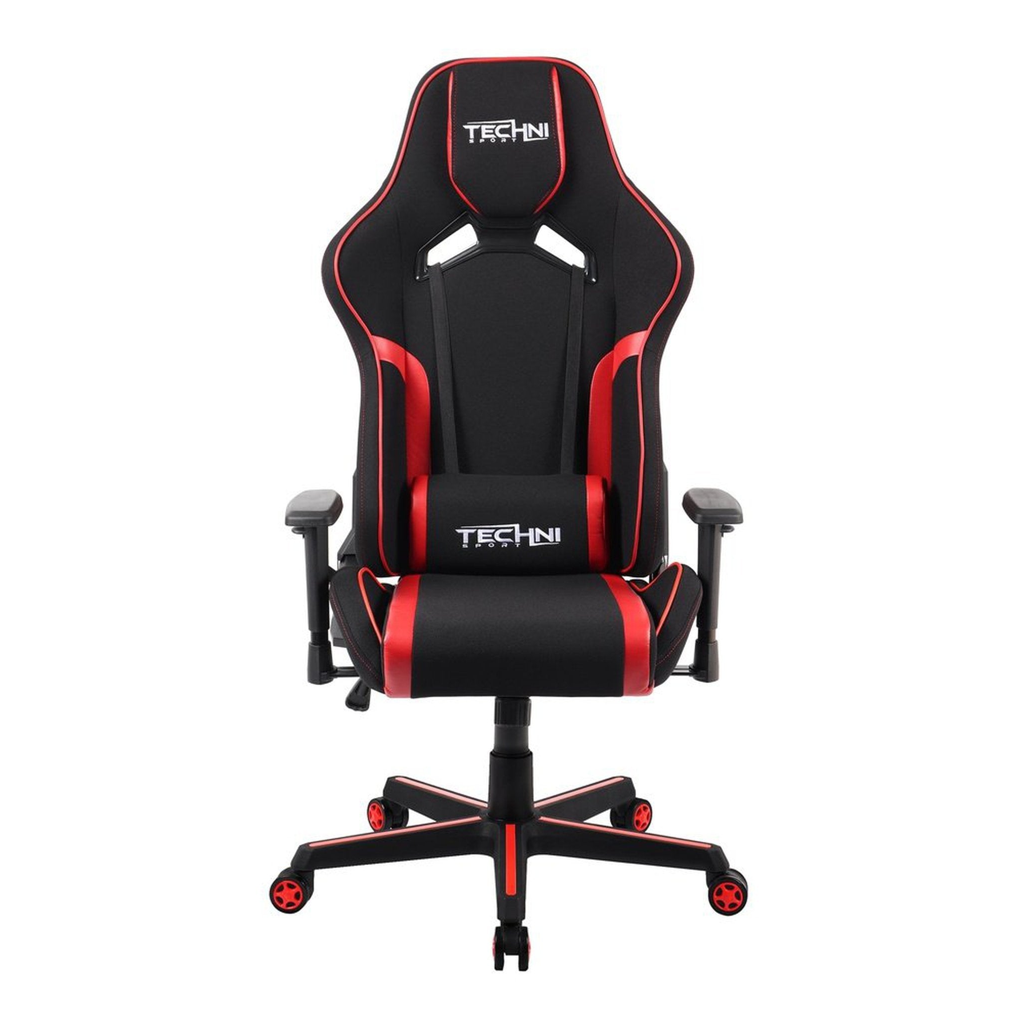 Techni Sport TSF-71 Fabric and PU Office-PC Gaming Chair,Red Techni Sport Gaming Chairs