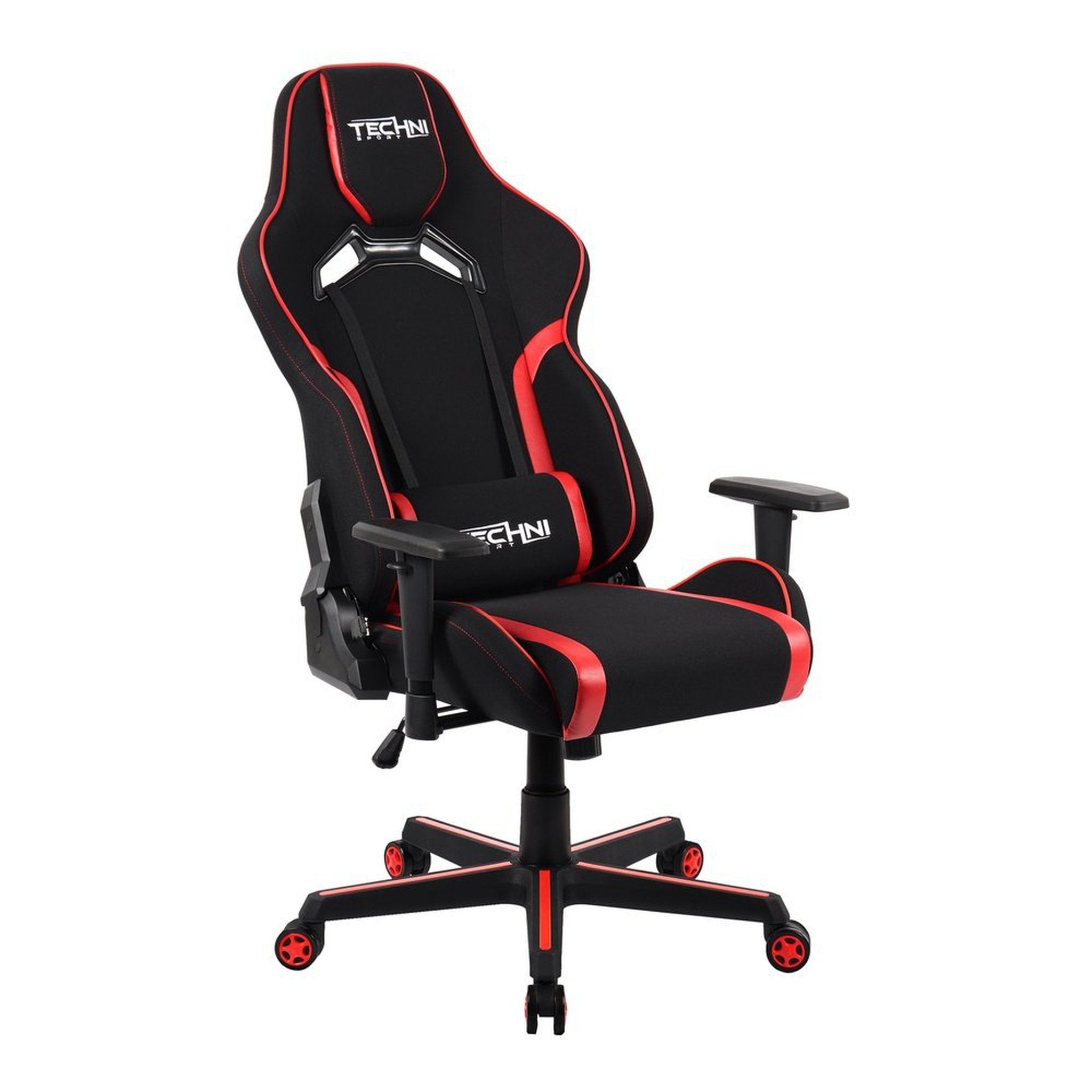 Techni Sport TSF-71 Fabric and PU Office-PC Gaming Chair,Red Techni Sport Gaming Chairs
