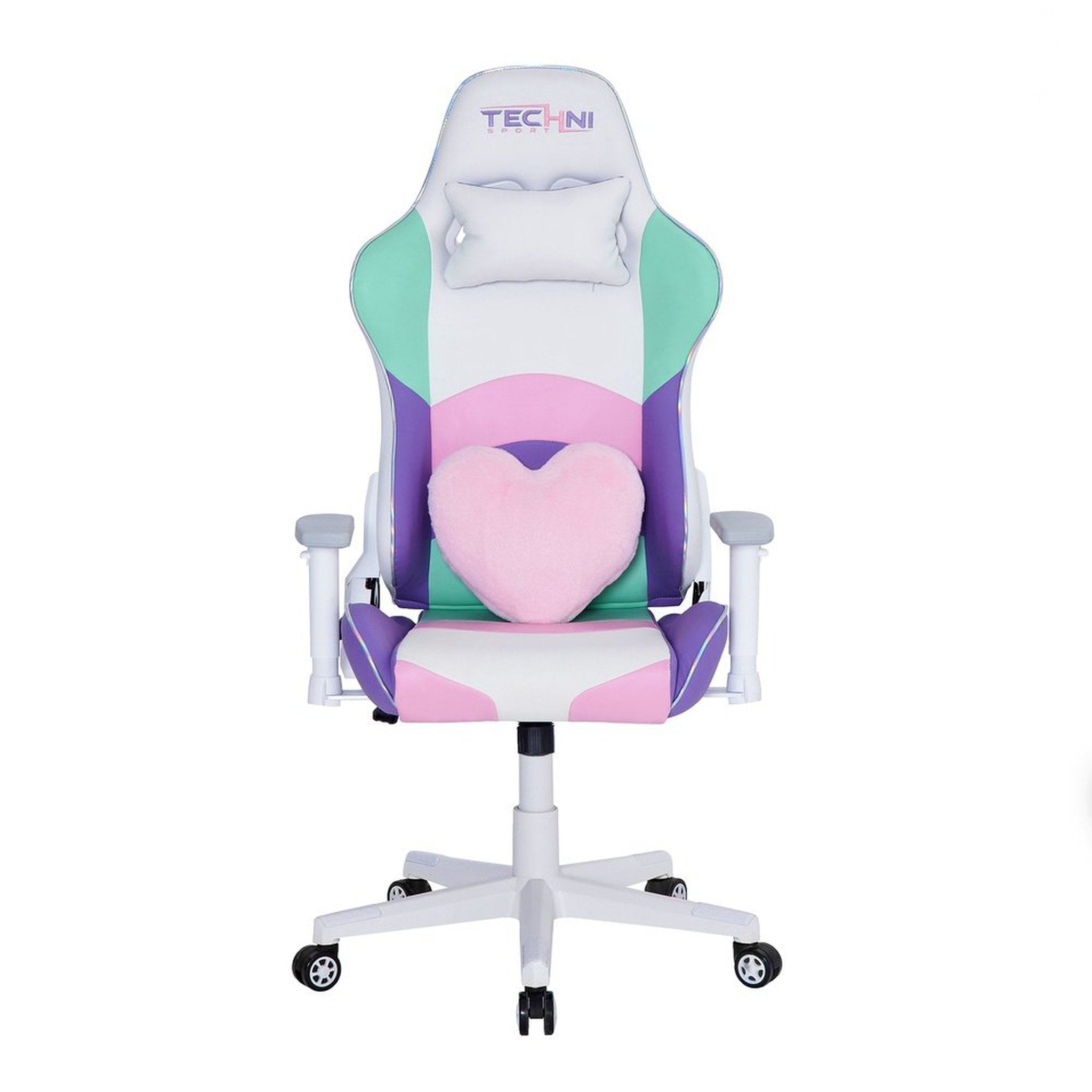 Techni Sport TS-42 Kawaii Gaming Chair Office-PC White Green Pink Purple Techni Sport Gaming Chairs