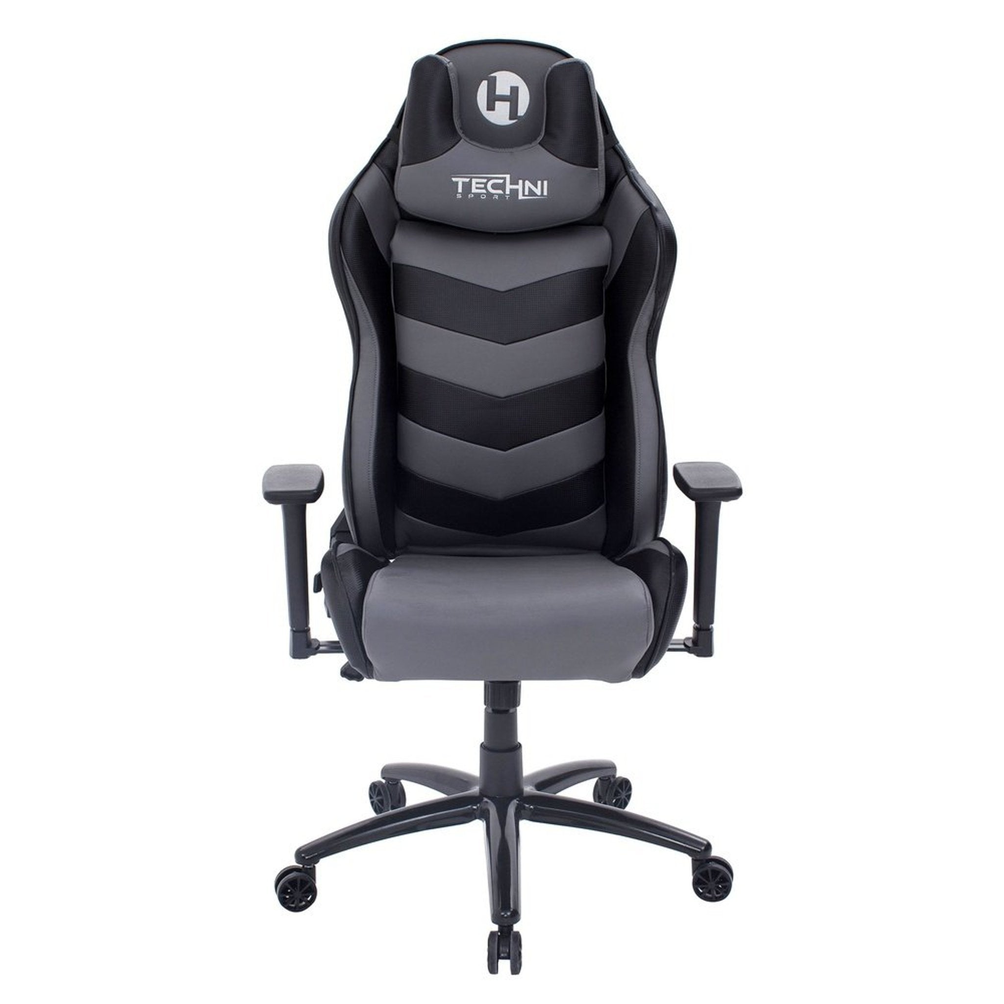 Techni Sport TS-61 Ergonomic High Back Racer Style Video Gaming Chair, Grey/Black Techni Sport Gaming Chairs
