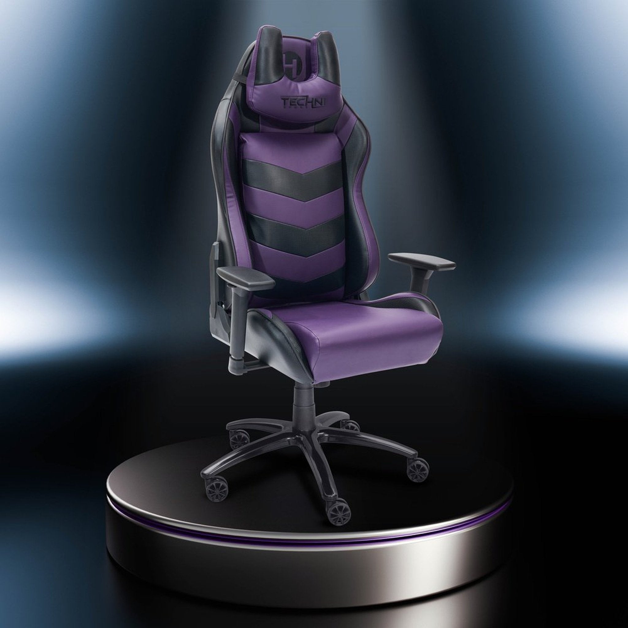 Techni Sport TS-61 Ergonomic High Back Racer Style Video Gaming Chair, Purple/Black Techni Sport Gaming Chairs
