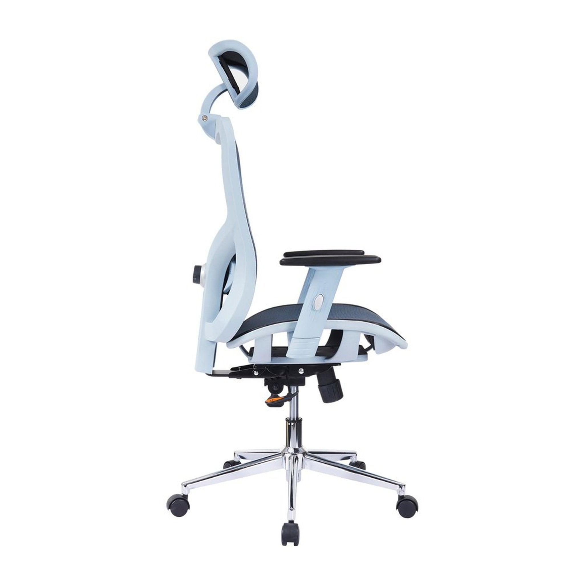 The Techni Mobili High Back Executive Mesh Office Chair with Arms, Headrest and Lumbar Support, Blue Techni Mobili Chairs