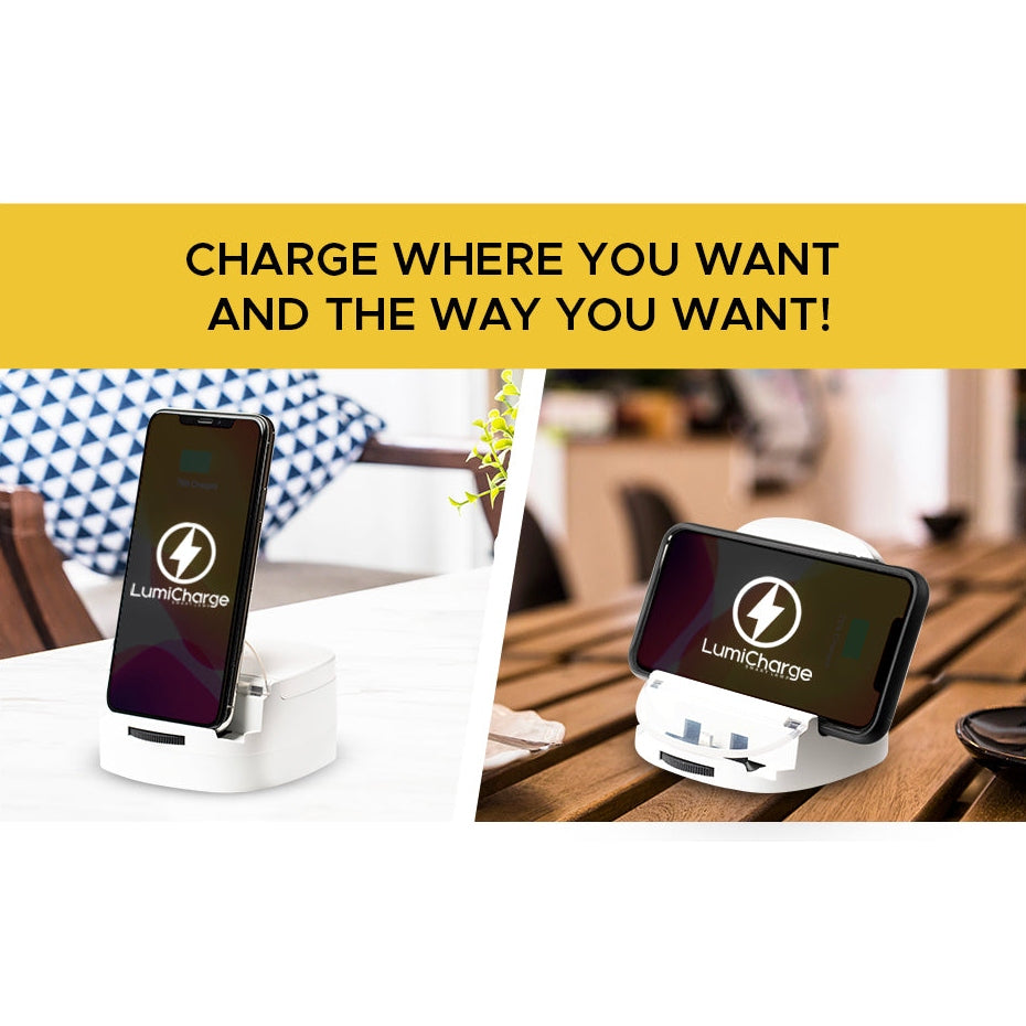 LumiCharge UD-Universal Phone Dock with Fast Wireless Charger Charging Station