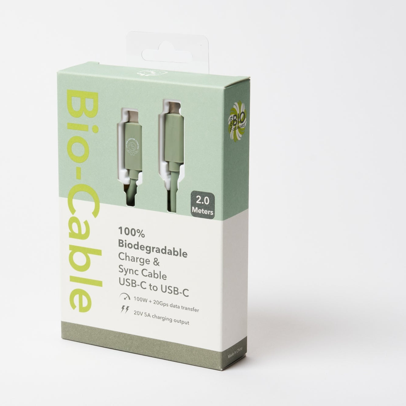 C to C - 2M - Olive Green by The USB Lighter Company Power Adapters & Chargers