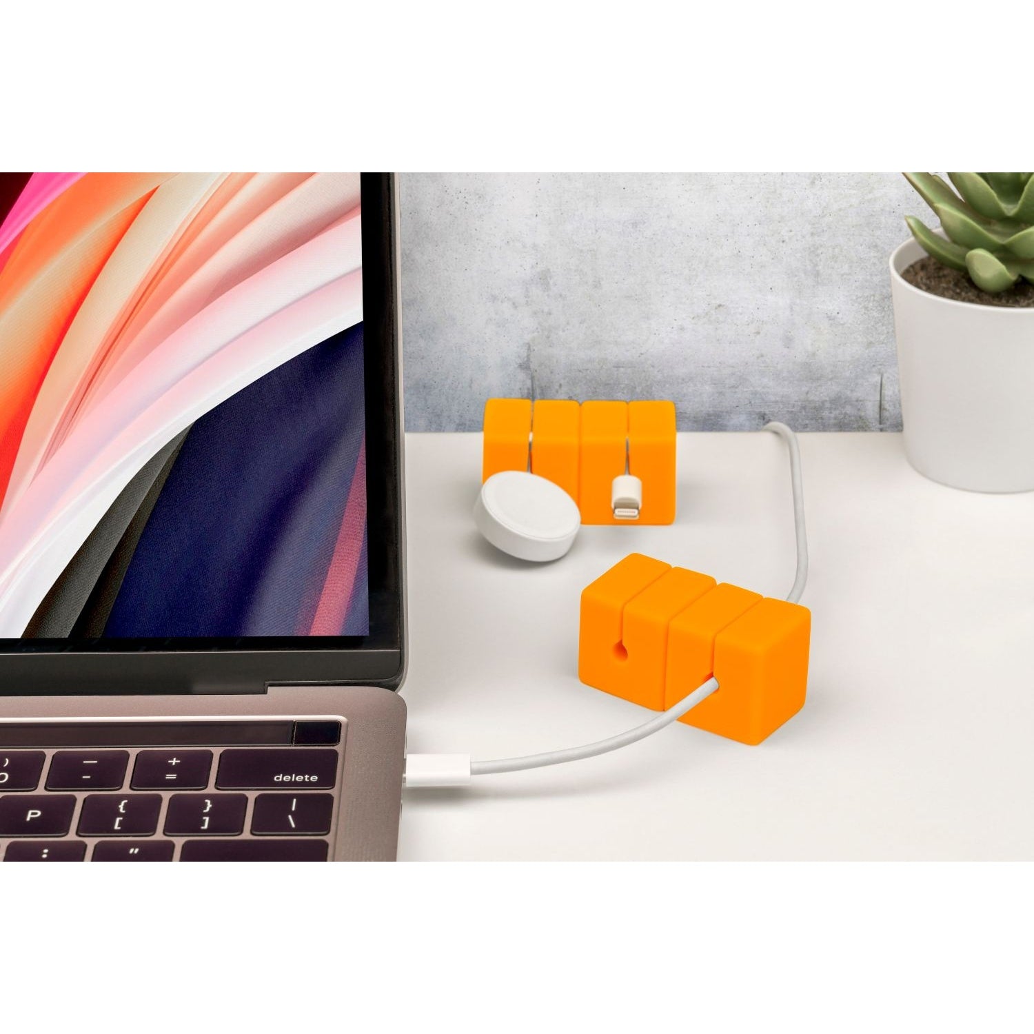 CABLE BLOCKS - ORANGE 4 PACK by Function101 Cable Management