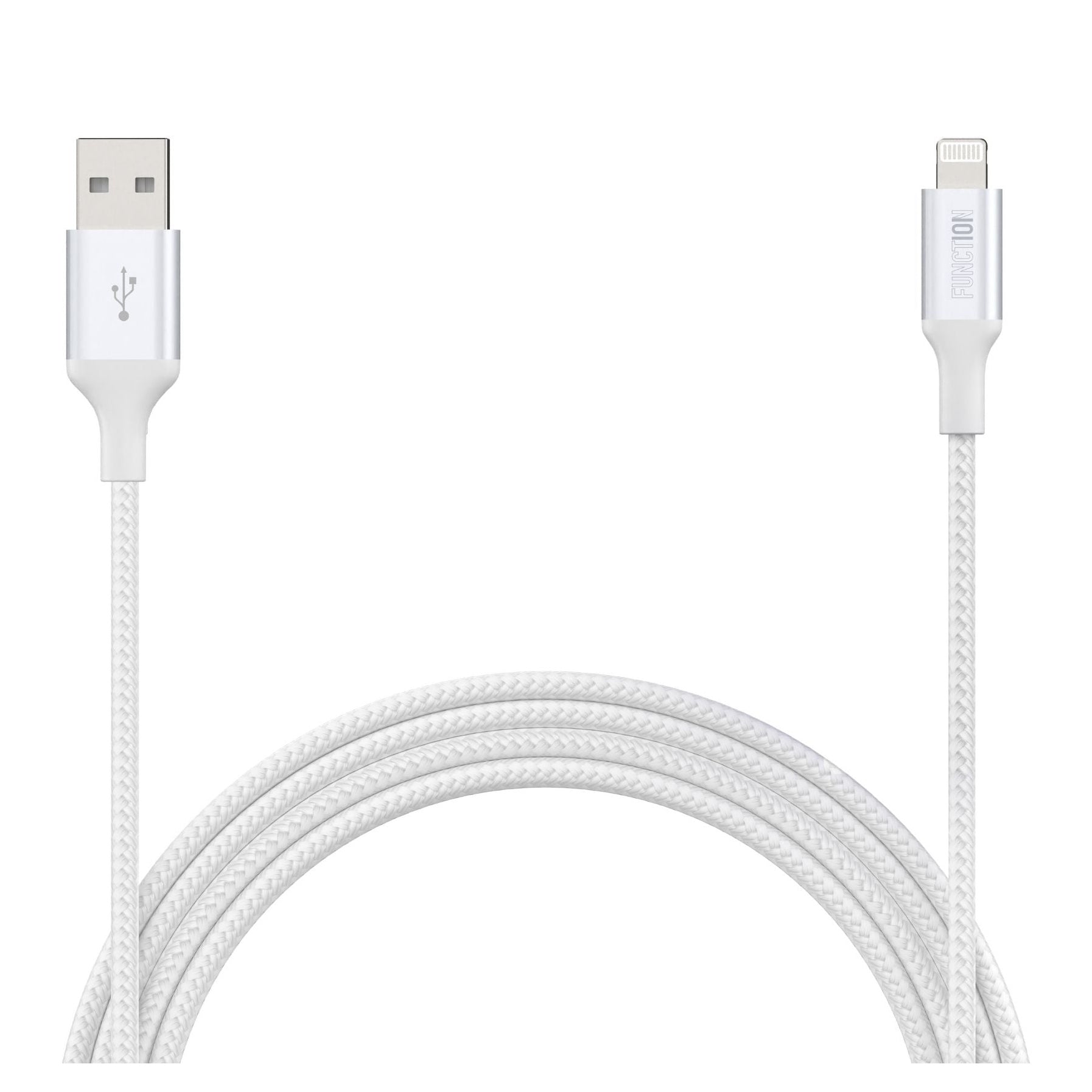 ESSENTIAL MFI CABLE - USB A to Lightning - White by Function101 Cables