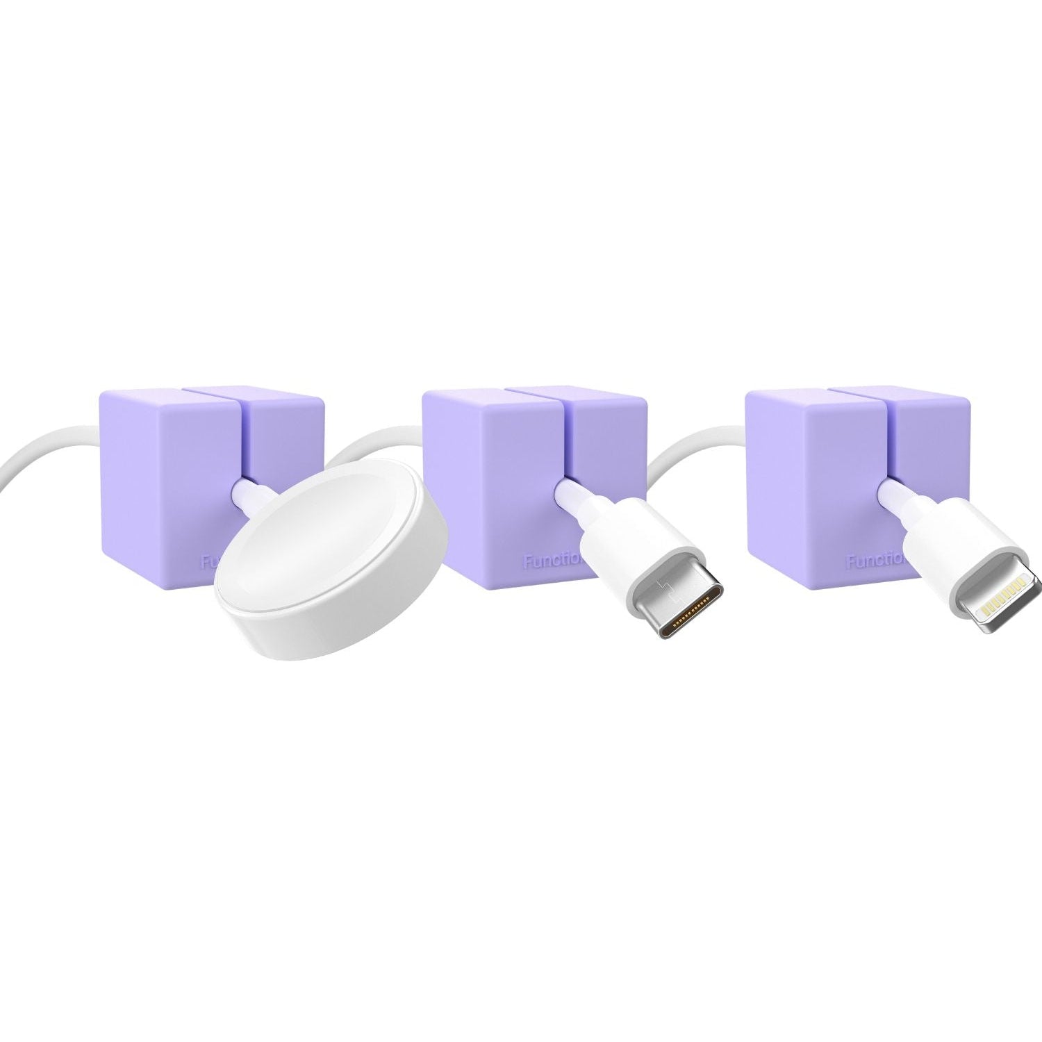 CABLE BLOCK XL - Purple 3 Pack by Function101 Cable Management
