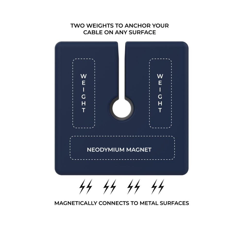 CABLE BLOCK XL - Navy 3 Pack by Function101 Cable Management