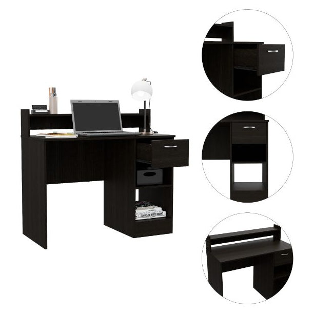 Charlotte Computer Desk, Two Shelves, One Drawer by FM FURNITURE Desks