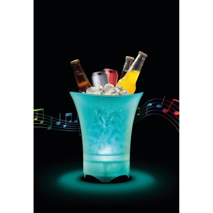 LumiCharge Lumi-Chill - Chilled Ice Bucket Wireless Speaker for Water,Wine,drinks,4 Hours of Playtime, Perfect Bar Accessories for Home, Portable Ice Bucket, Collapsable with LED Party Light and Speaker Speakers